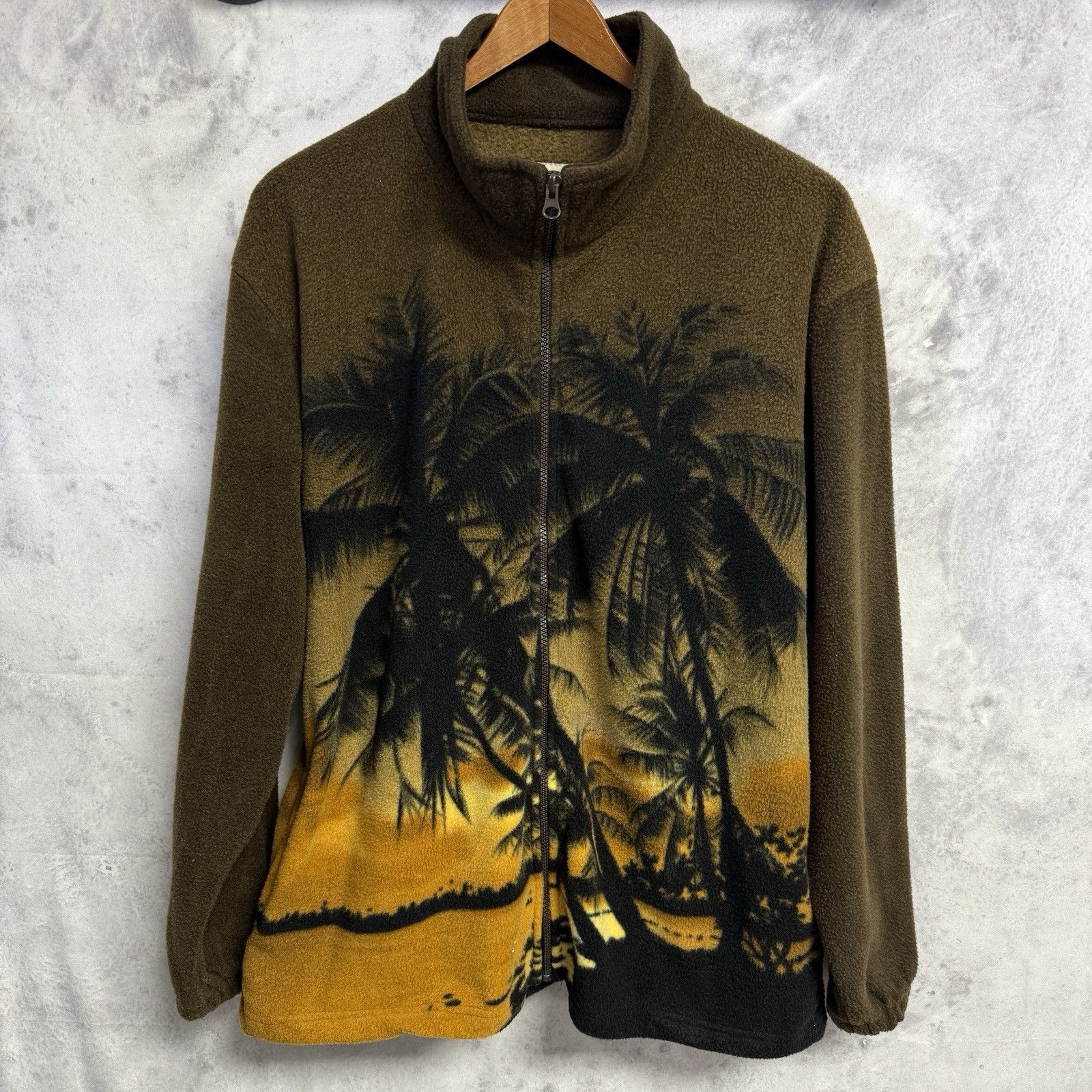 Vintage Kokopelli Fleece Jacket Mens Medium Beach Palm Trees Full Zi Size US M / EU 48-50 / 2 - 1 Thumbnail