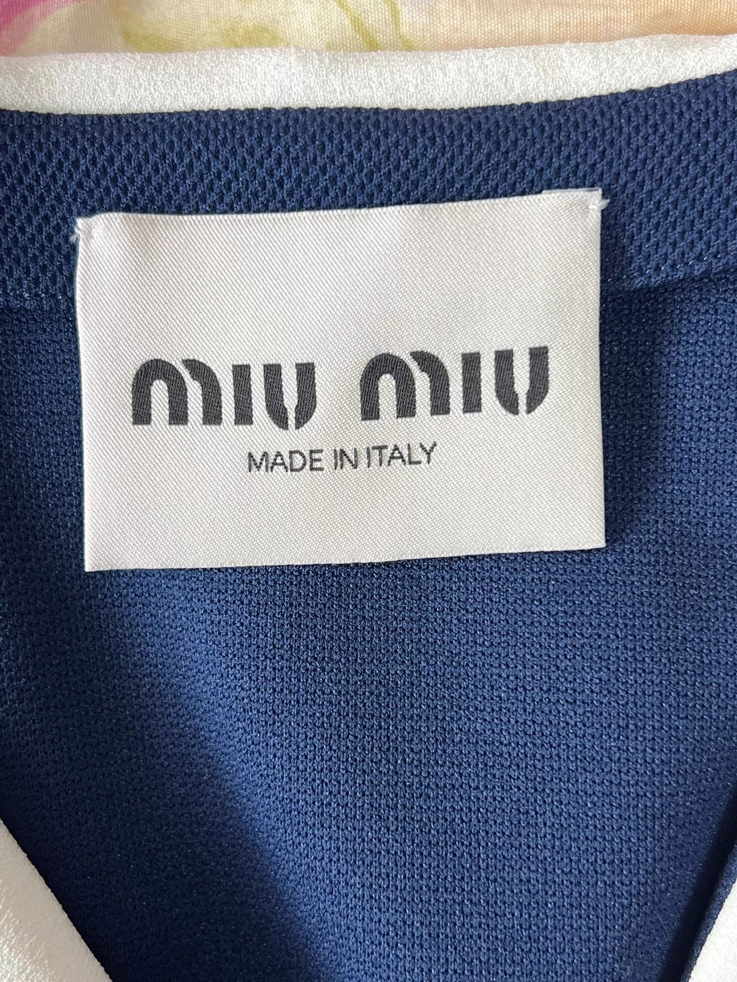 Miu Miu Miu Miu Blue & White Colorblock Navy Collar Slim Dress 38 Size XS / US 0-2 / IT 36-38 - 5 Thumbnail