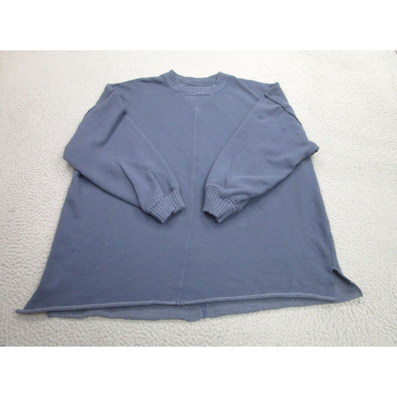 Vintage Aerie Sweatshirt Womens Small Blue Crewneck Terry Oversized Pullover cozy baggy Size S / US 4 / IT 40 - 2 Thumbnail