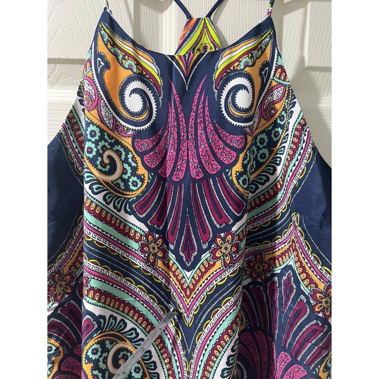 Rene Caovilla Renee C. Women Racer Back Print Tank Top Camisole L A000044 Size L / US 10 / IT 46 - 9 Thumbnail