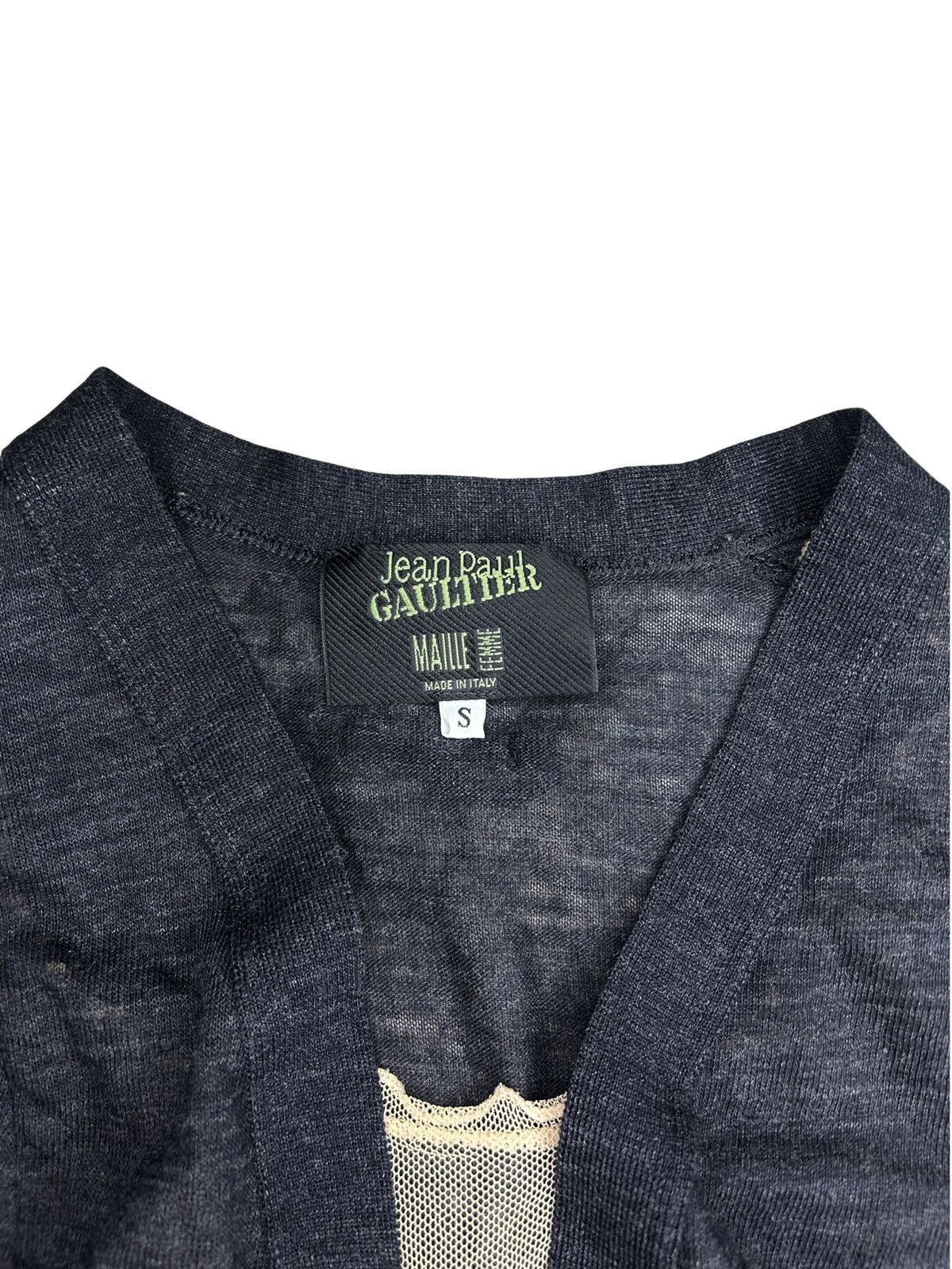 Jean Paul Gaultier 90s Trompe Loeil Cardigan Size S / US 4 / IT 40 - 2 Thumbnail