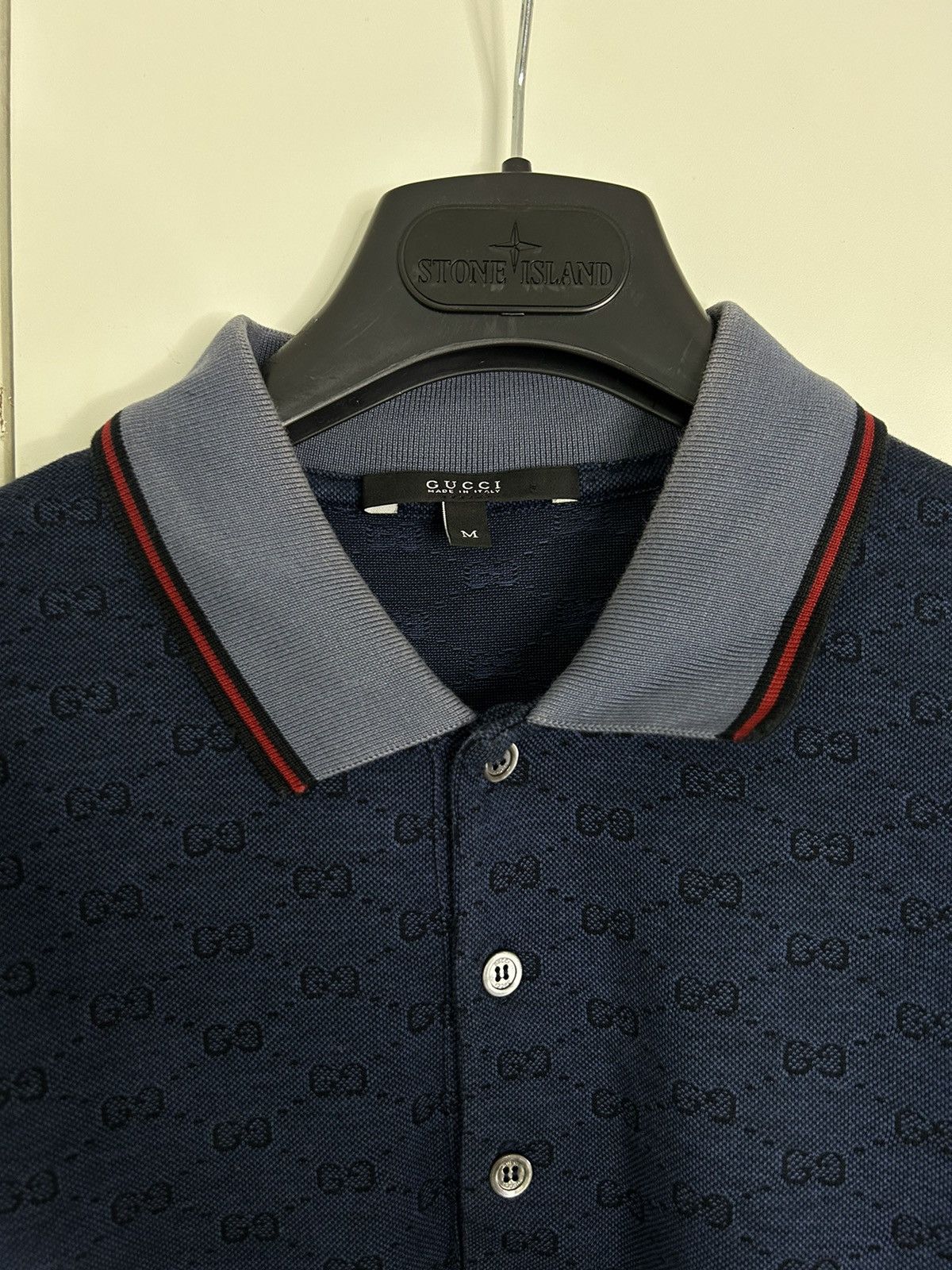 Gucci × Vintage Gucci monogram polo shirt Size US M / EU 48-50 / 2 - 5 Thumbnail