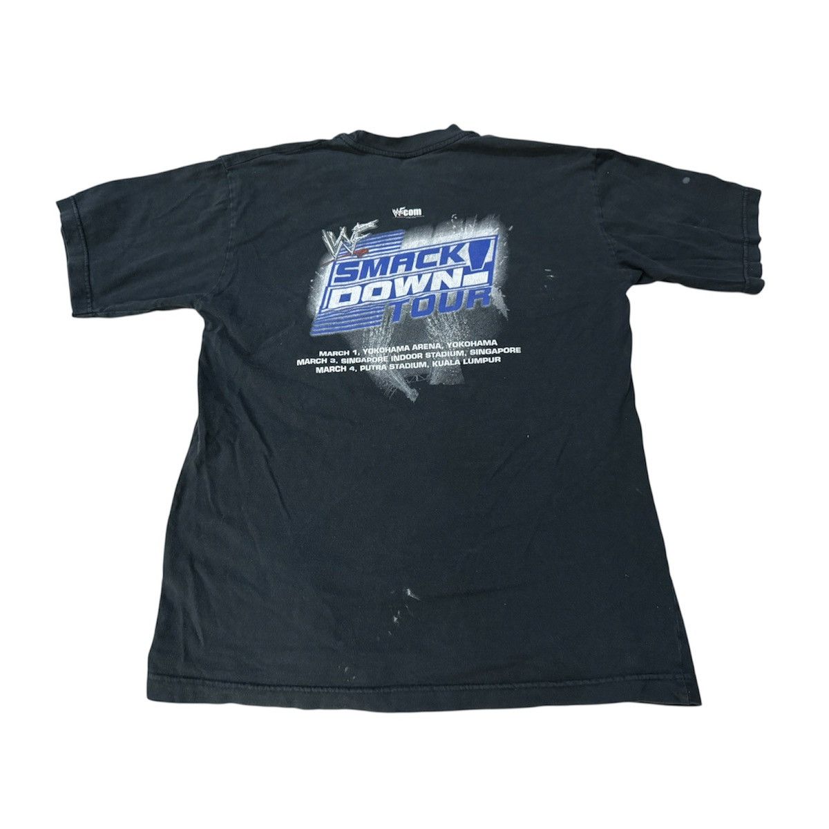 WWF Vintage 00s WWF The Rock Asia Tour T Shirt Paint Splatter Size US M / EU 48-50 / 2 - 2 Thumbnail