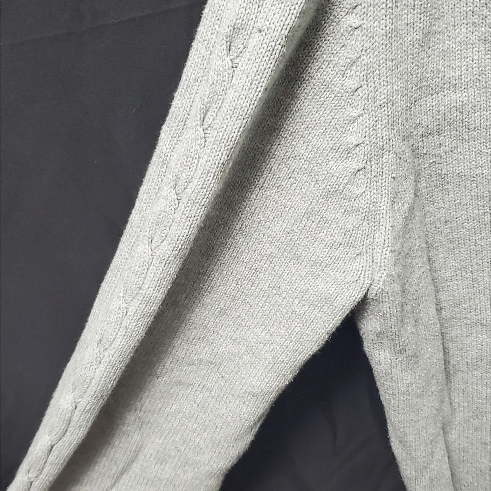 Calvin Klein Calvin Klein Nautical Gray Cotton Cable Knit Accent Sweater Size US M / EU 48-50 / 2 - 4 Thumbnail