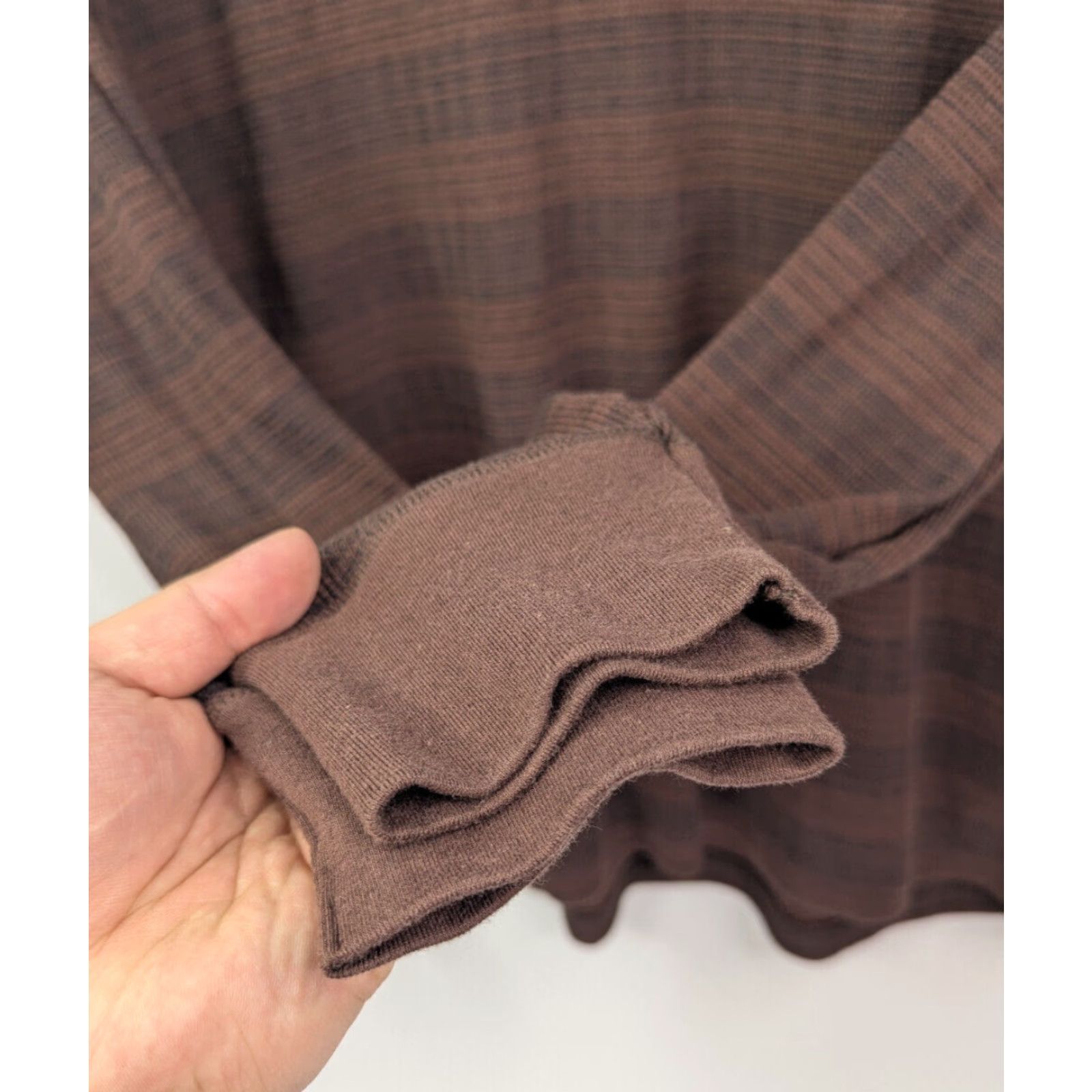 Ocean Pacific VINTAGE Ocean Pacific OP Shirt MENS Regular Brown Stripe Long Sleeve Henley 90s Fall Winter Spring T-Shirt Size L Size US L / EU 52-54 / 3 - 3 Thumbnail