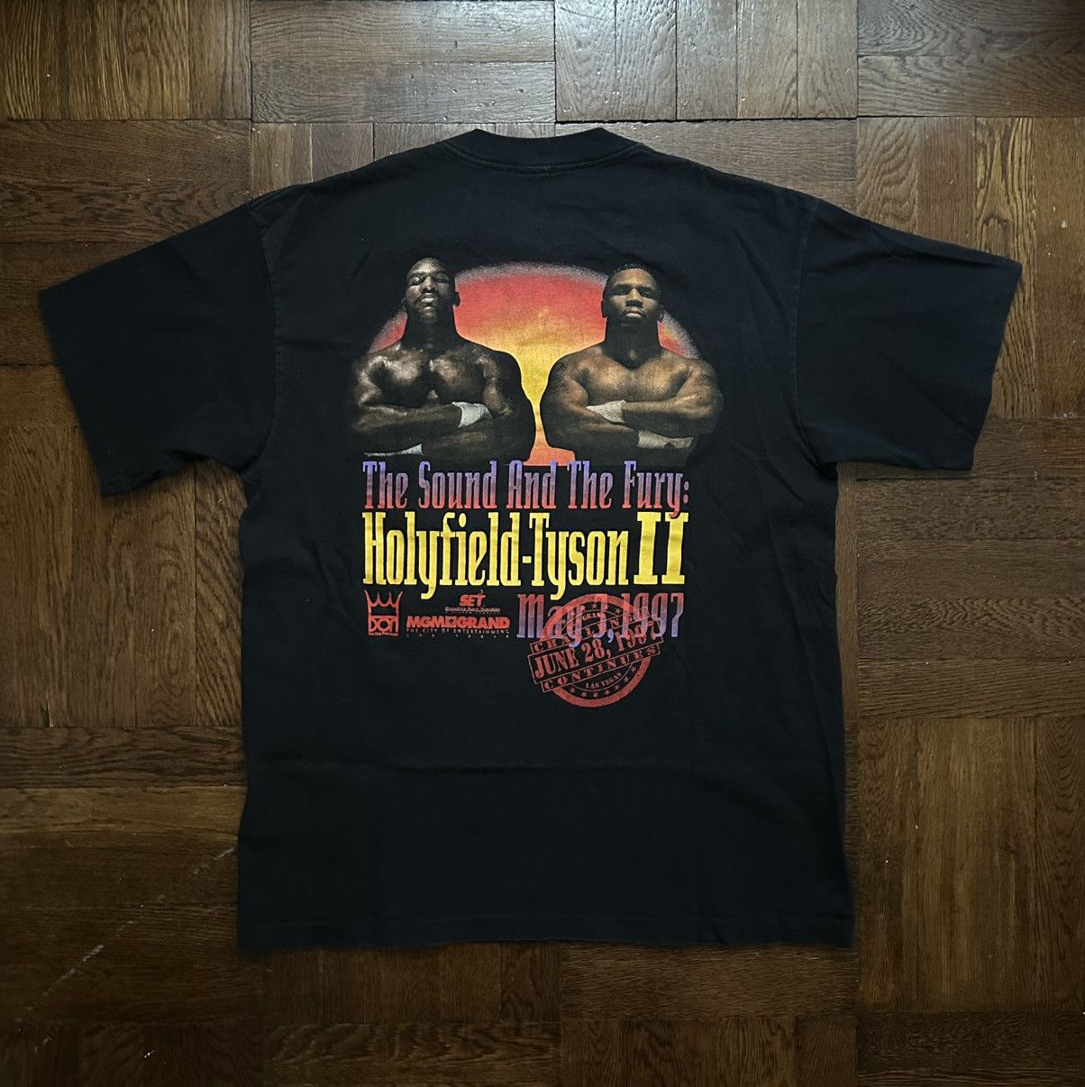 Rap Tees Vintage 1997 Tyson vs Holyfield II T Shirt Bite Fight Promo Size US XL / EU 56 / 4 - 3 Thumbnail