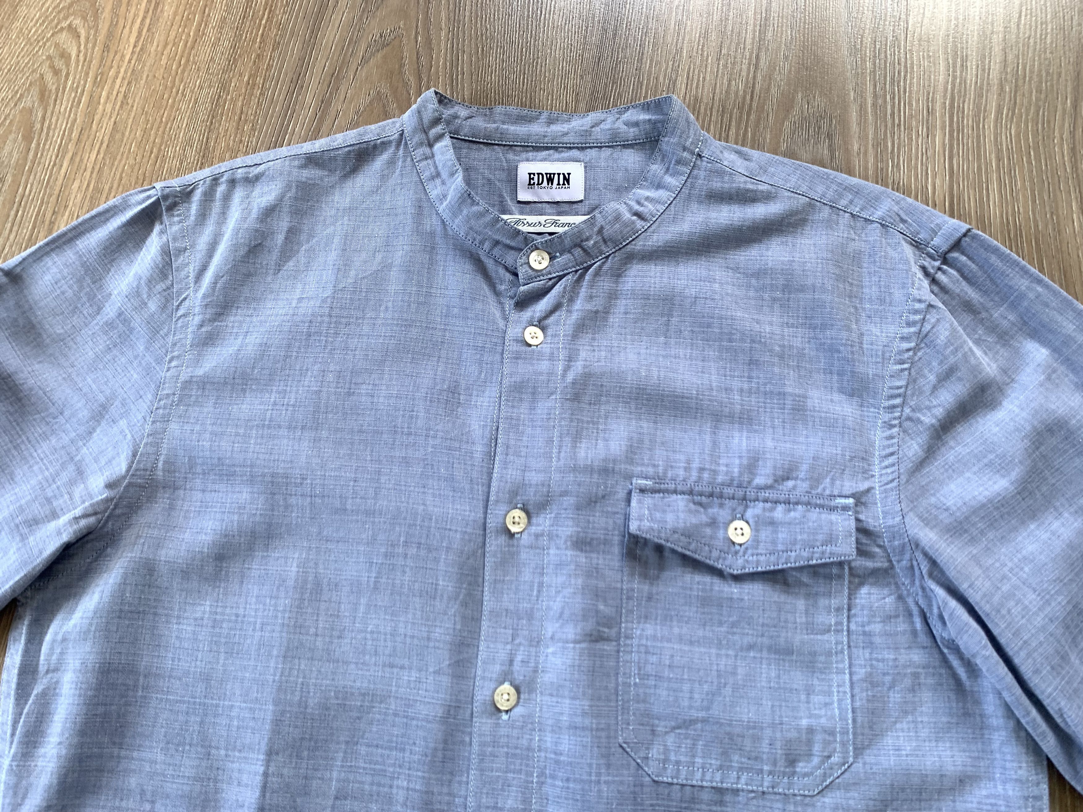 Edwin Edwin Newman Light Blue Long Sleeve Shirt Size US M / EU 48-50 / 2 - 4 Thumbnail
