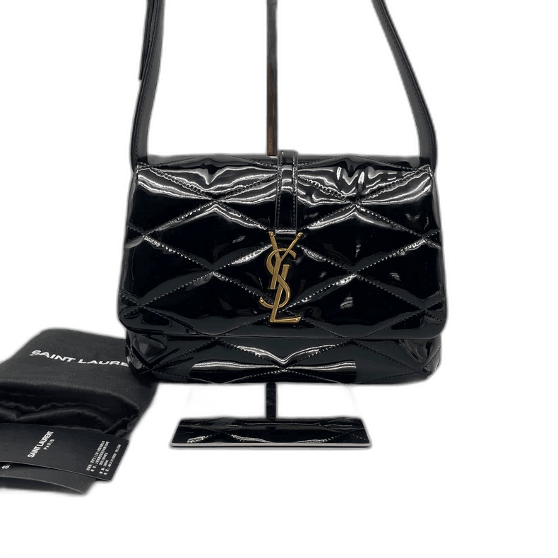 Yves Saint Laurent YSL Black Patent Leather Shoulder Bag Size ONE SIZE - 1 Thumbnail