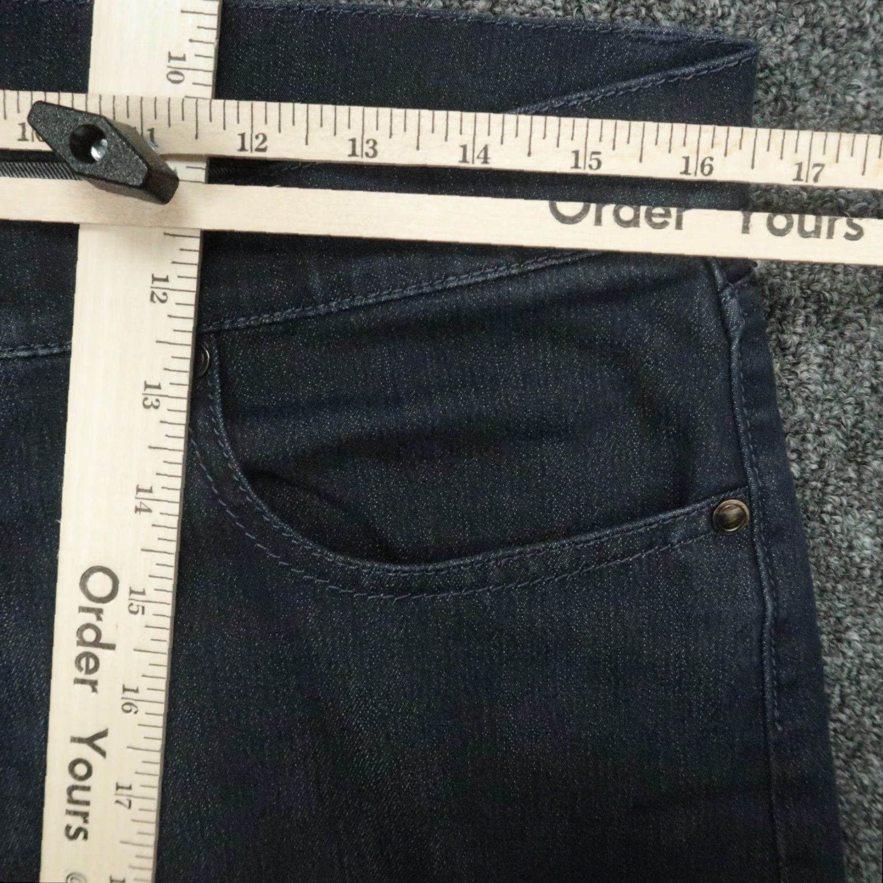Vintage Ministry Of Supply Jeans Mens 32x34 Blue Straight 5 Pocket Dark Wash Denim Casual Mens Jeans Size US 32 / EU 48 - 7 Thumbnail