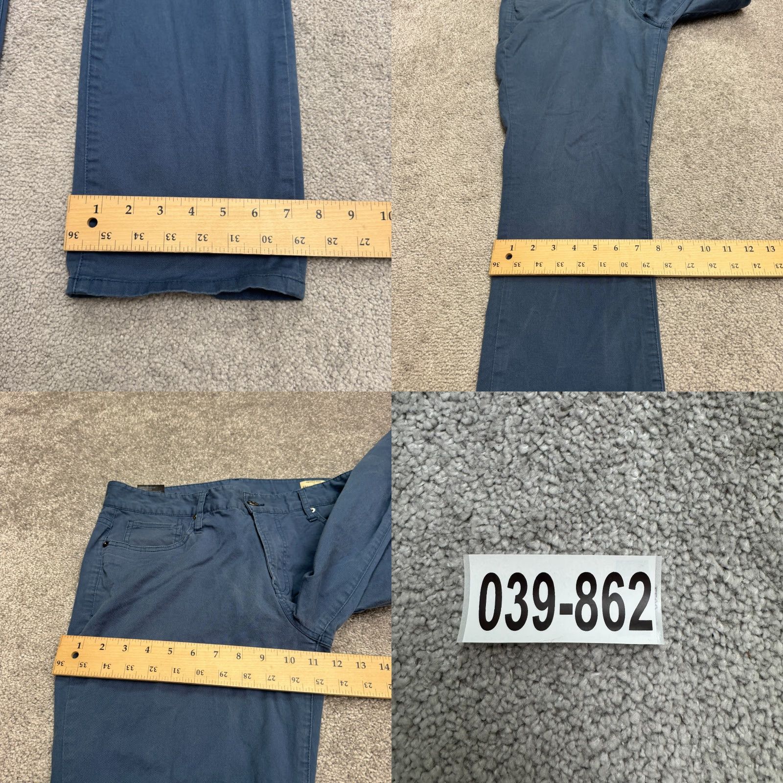 Vintage Frank & Oak The Baldwin Chino Pants Mens 32x34 Blue Straight Leg Cotton Classic Size US 32 / EU 48 - 9 Thumbnail