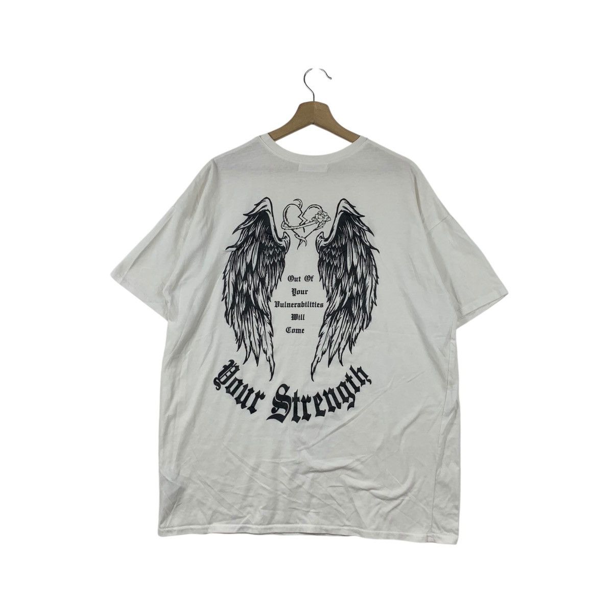 Vintage Vintage ANGELS WINGS Build A Door Strong Girl Tee Shirt Size M / US 6-8 / IT 42-44 - 5 Thumbnail