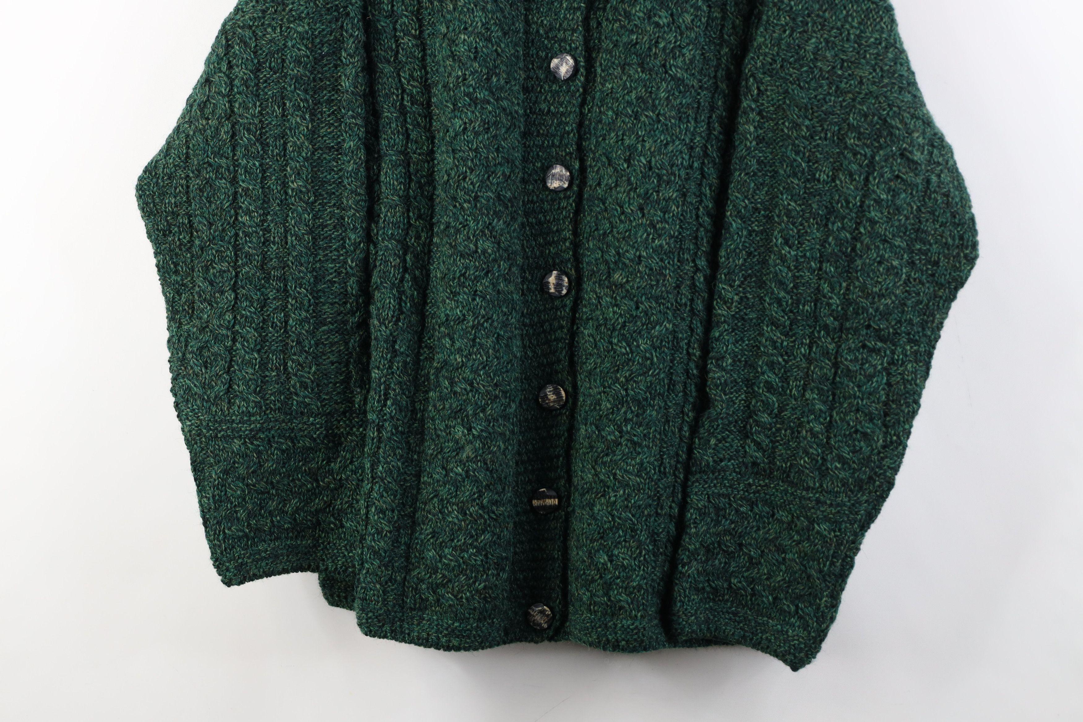 Vintage Vintage 90s Streetwear Fisherman Cable Knit Cardigan Sweater Size XL / US 12-14 / IT 48-50 - 3 Thumbnail