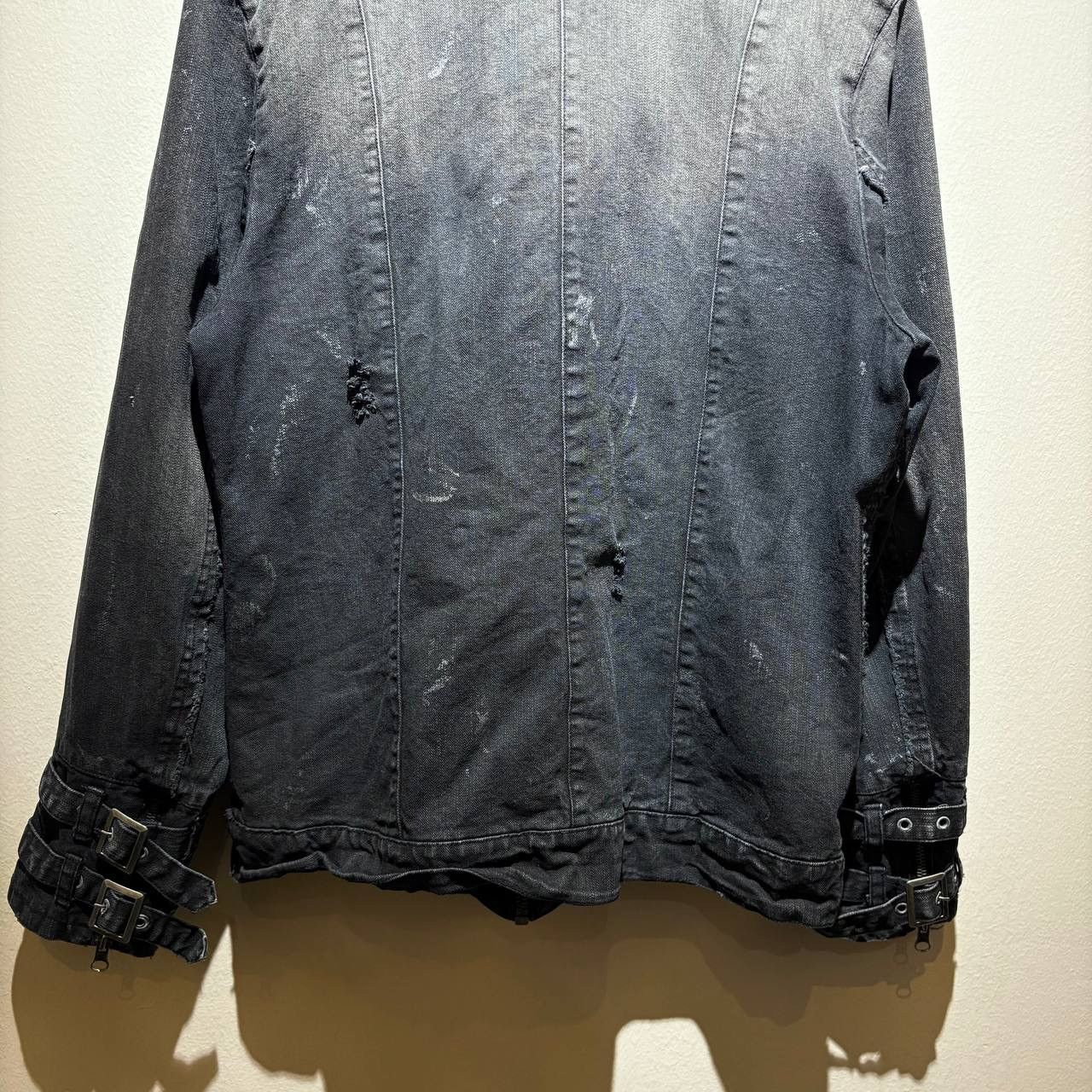 In The Attic In The Attic Distressed Studded Bondage Denim Jacket Size US L / EU 52-54 / 3 - 8 Thumbnail
