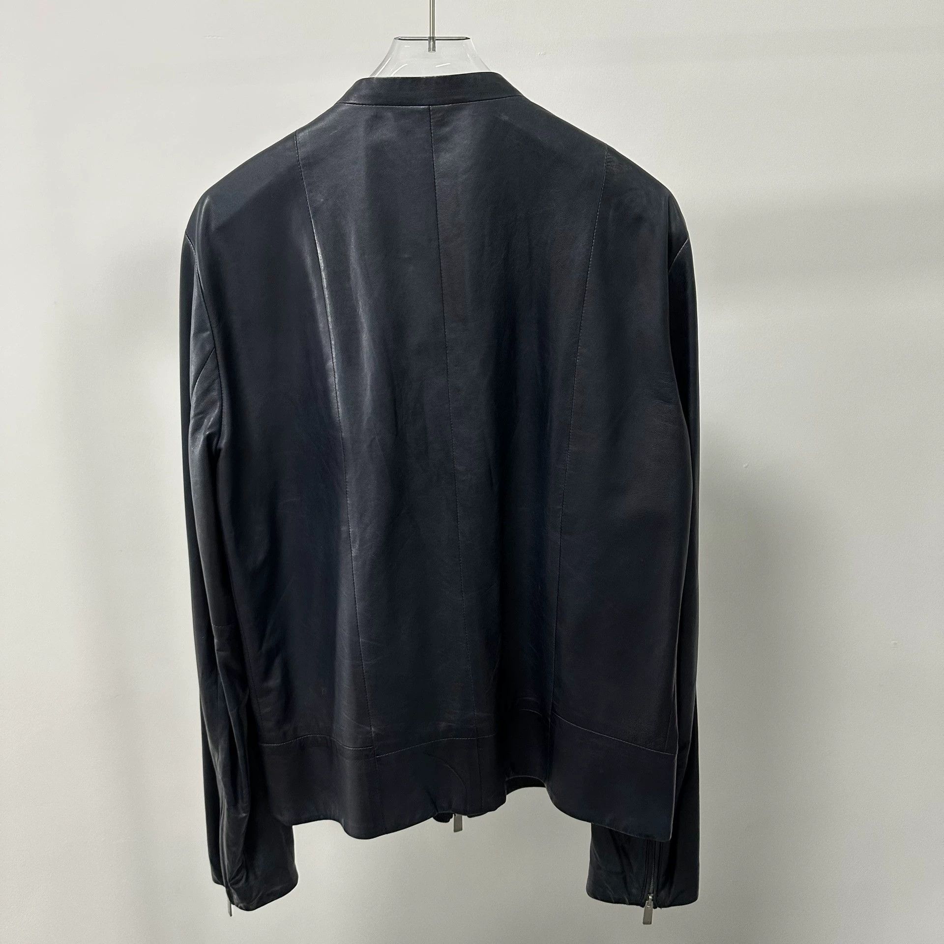 Fendi Fendi Navy Blue 100% Lambskin Leather Jacket 50 Size US M / EU 48-50 / 2 - 4 Thumbnail
