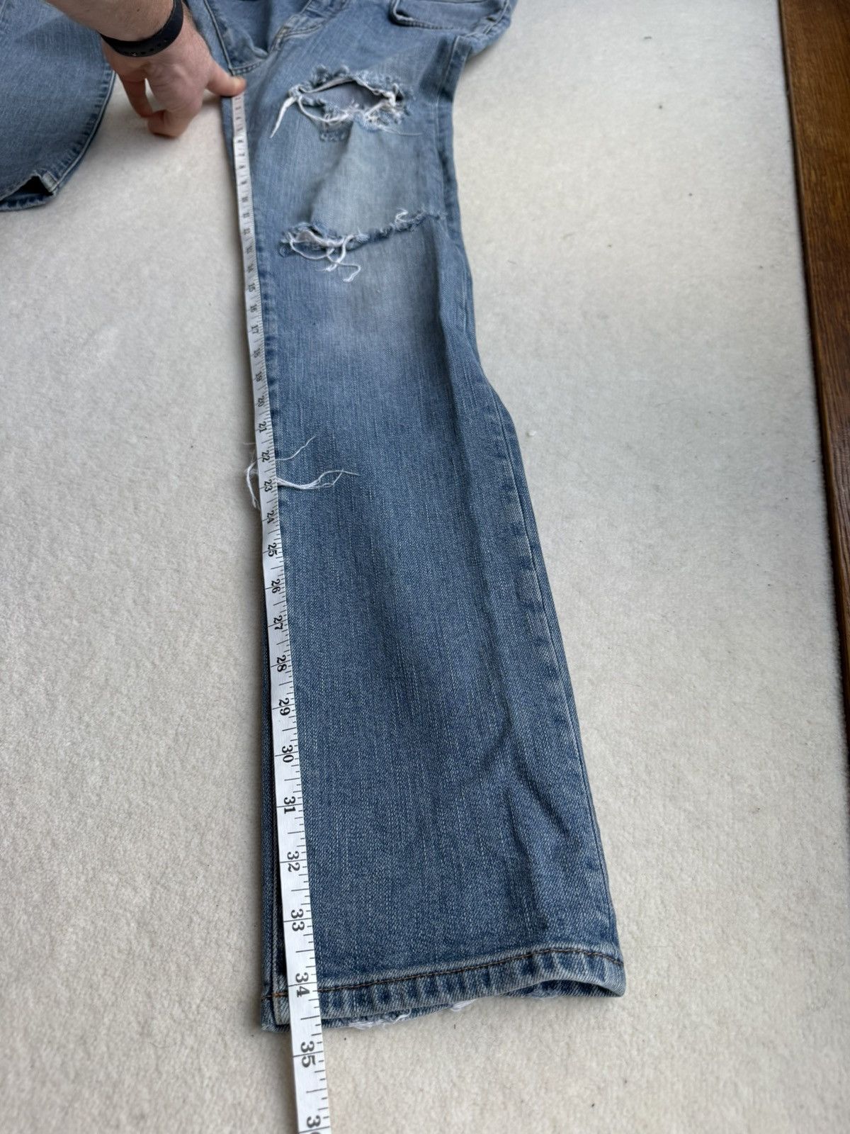 Saint Laurent Paris SS15 Saint Laurent Lenny Kravitz ripped denim jeans Hedi 31 Size US 31 - 8 Thumbnail
