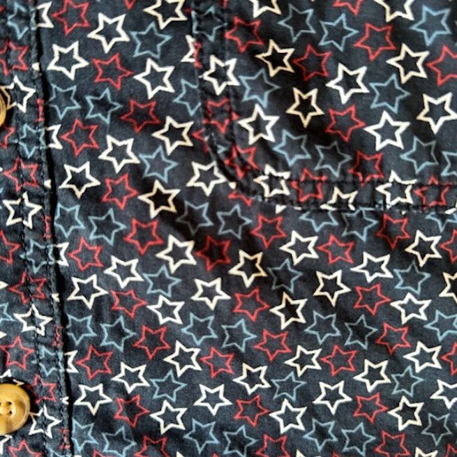 Vintage Duluth Shirt Mens XL Blue Red White Stars Button Up Short Sleeve Casual Relaxed Size US XL / EU 56 / 4 - 2 Thumbnail