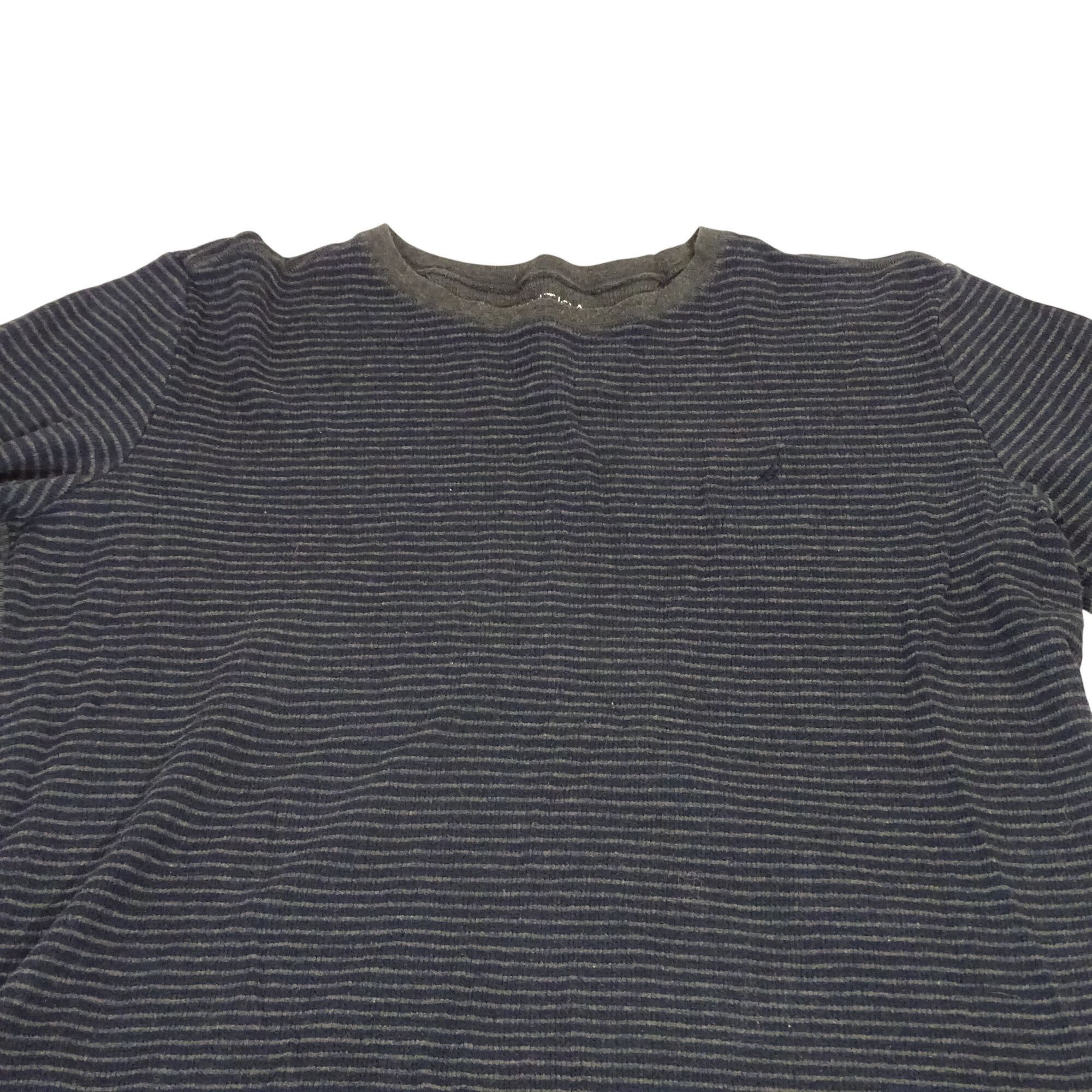 Nautica Nautica Sleepwear Men Ribbed Striped Blue Gray Shirt Size XL Size US XL / EU 56 / 4 - 2 Thumbnail