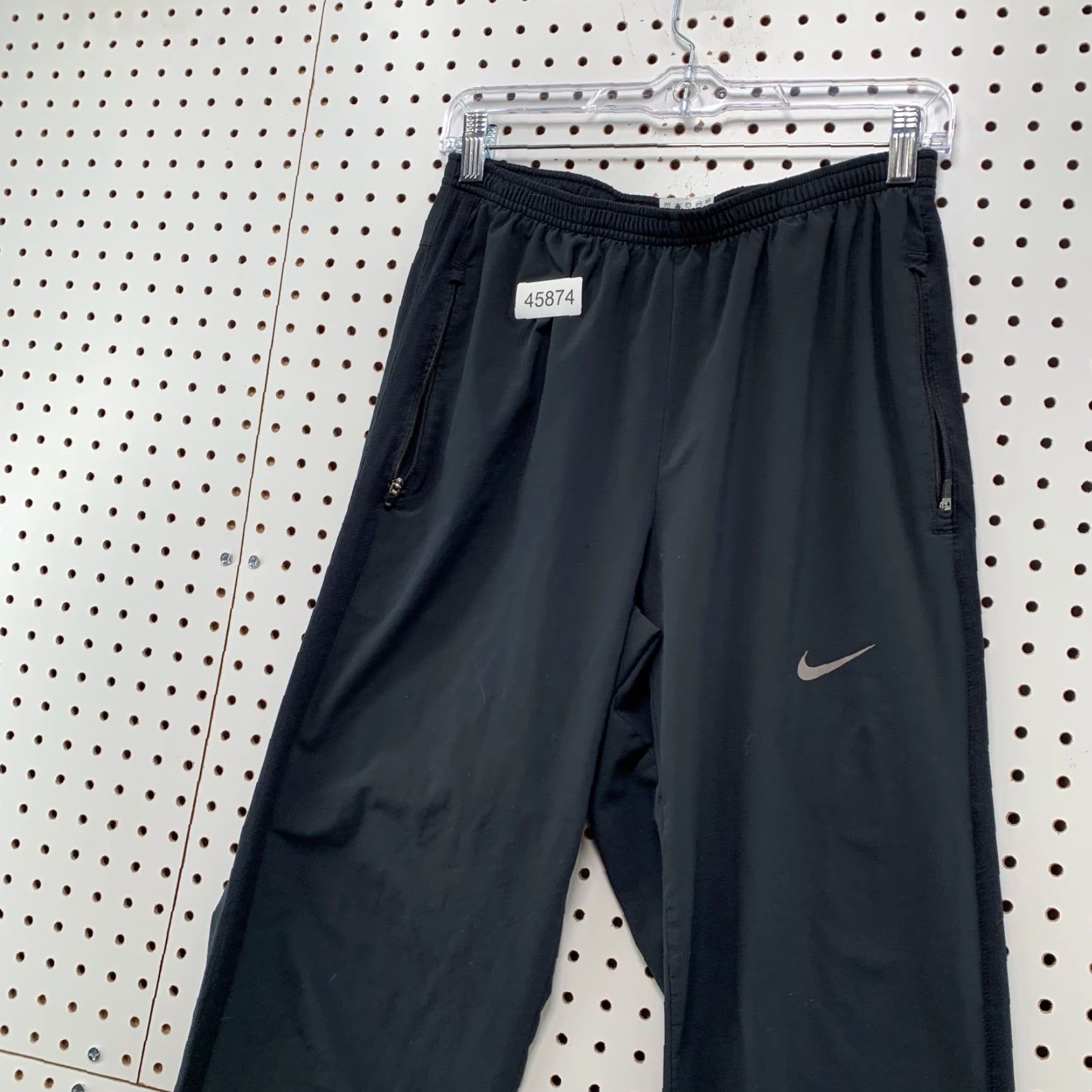 Nike Nike Athletic Pants Mens Black Straight Fit Dri-Fit Running Active Lightweight Size US 33 - 3 Thumbnail