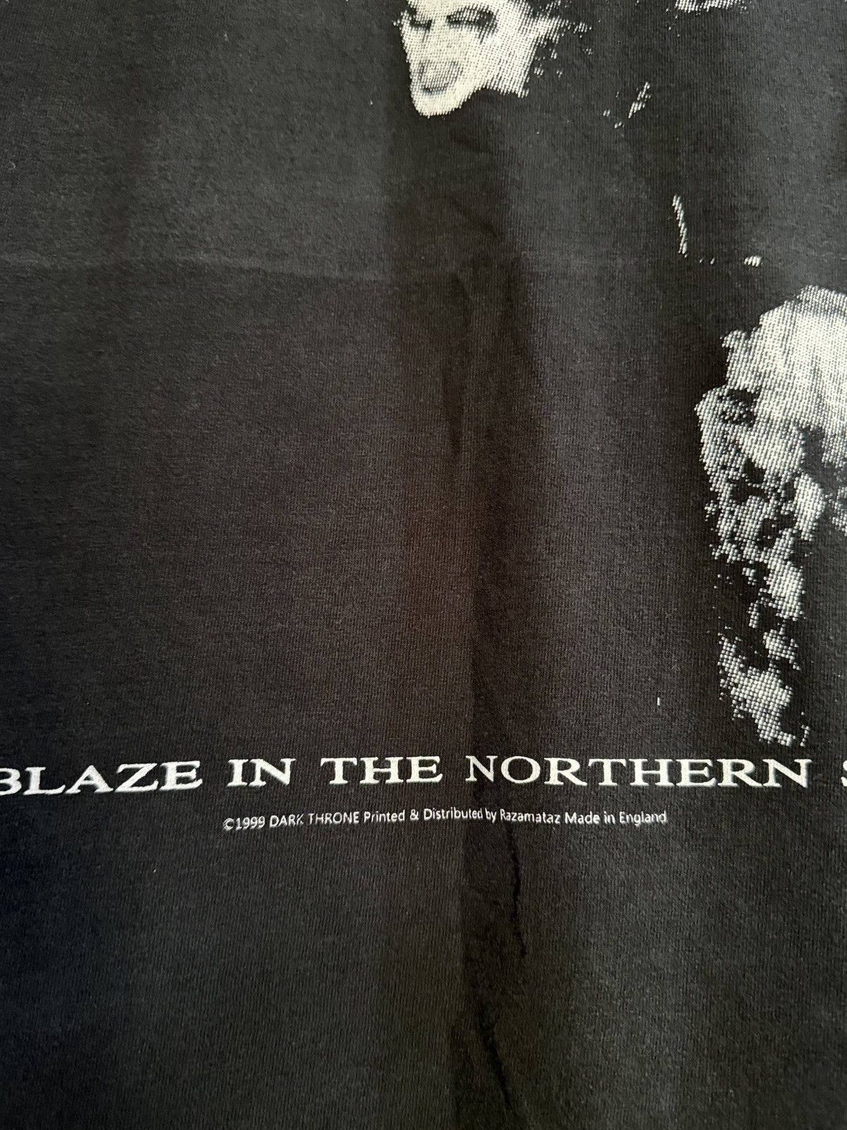 Band Tees Vintage 90s Dark Throne Black Metal Band Faded Ireland Tee Size US XL / EU 56 / 4 - 8 Thumbnail