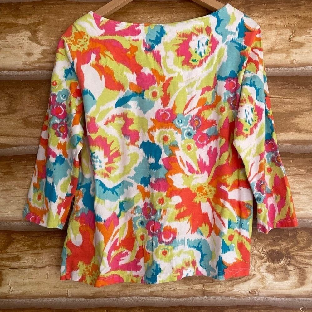 Other Ruby Rd. Favorites embellished abstract floral top medium Size M / US 6-8 / IT 42-44 - 9 Thumbnail