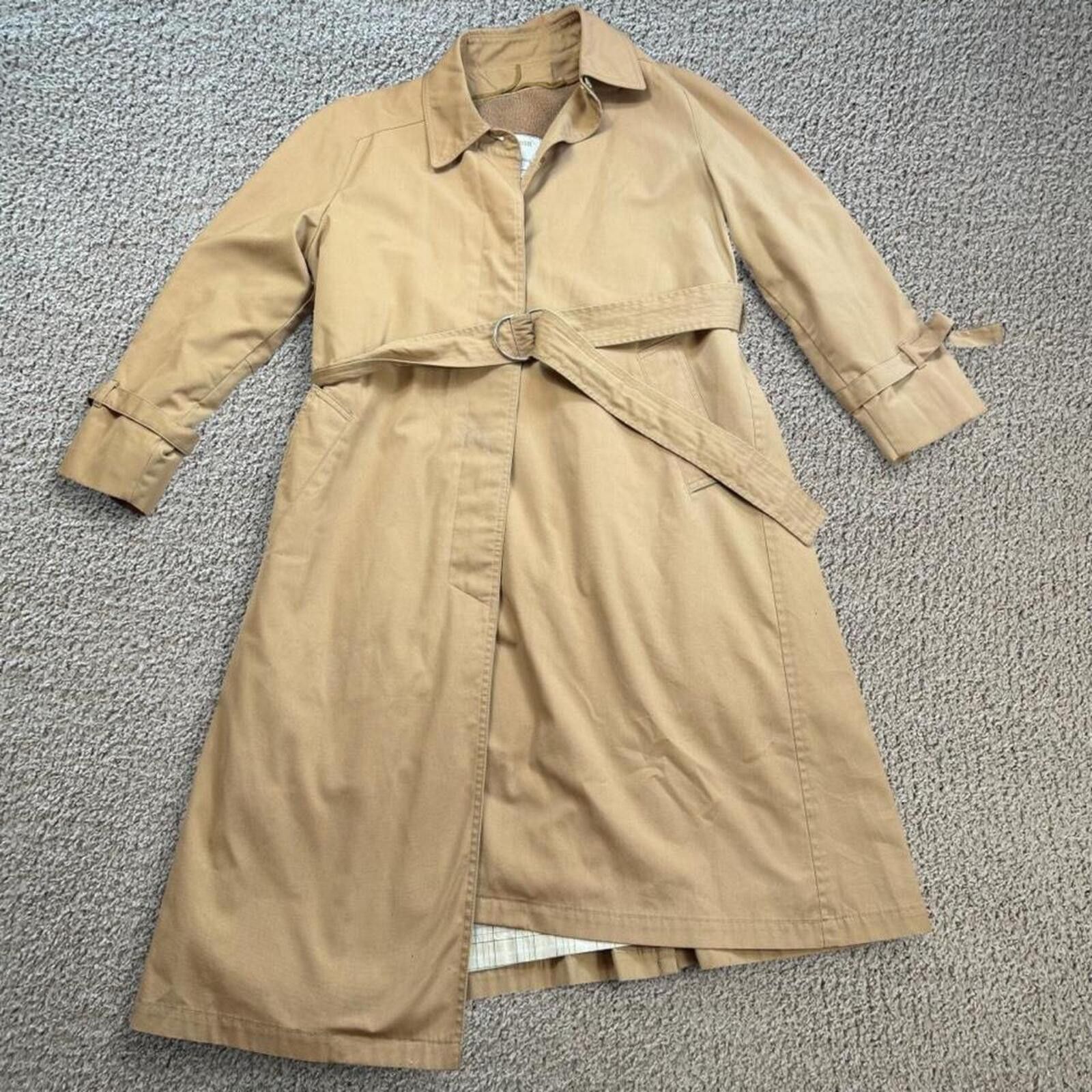 London Fog Vintage London Fog Maincoats Tan Belted Trench Coat USA Size L / US 10 / IT 46 - 1 Thumbnail