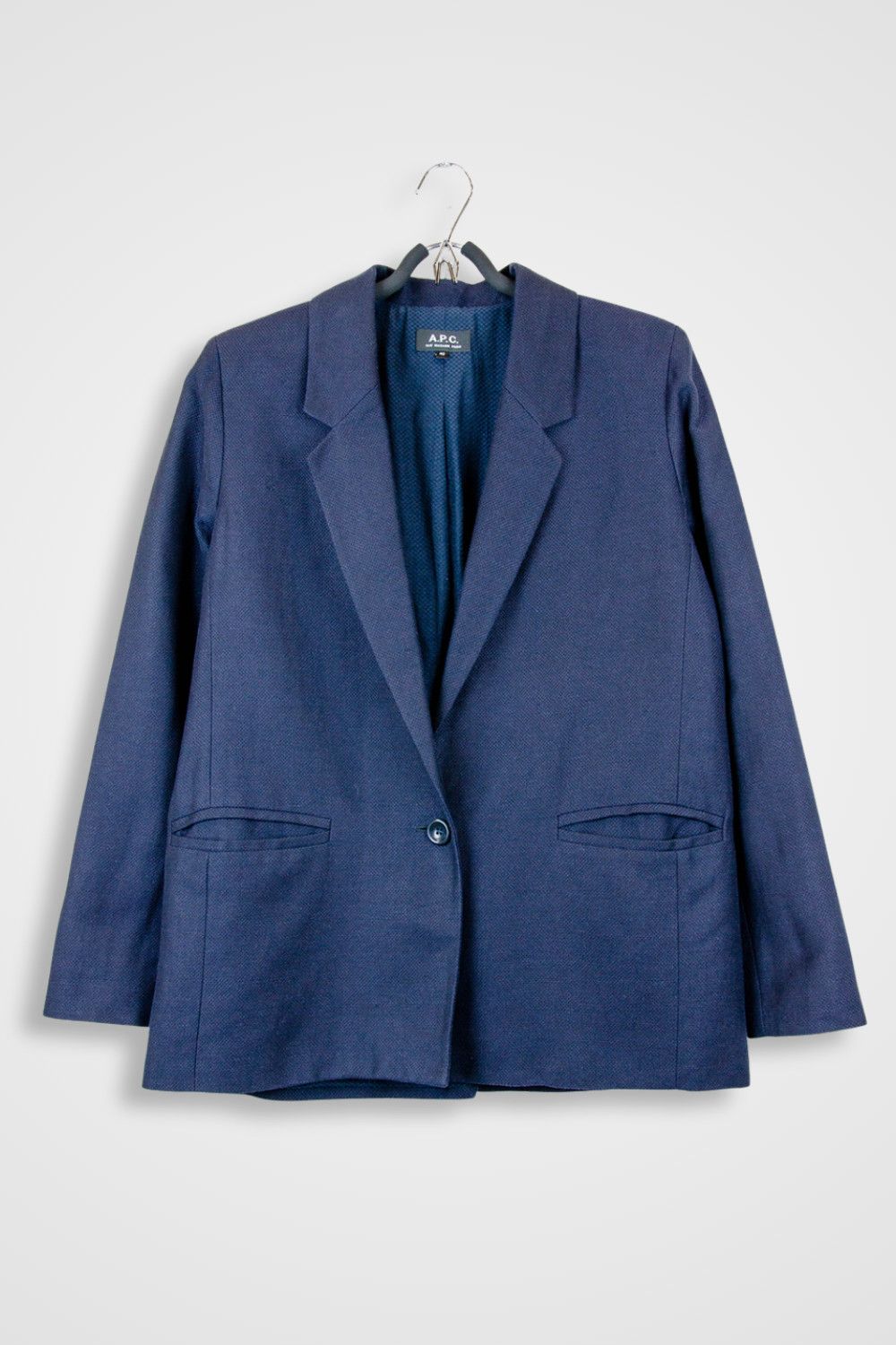 A.P.C. A.P.C. Rue Madame Linen Blazer - Size 40 Size S / US 4 / IT 40 - 1 Thumbnail
