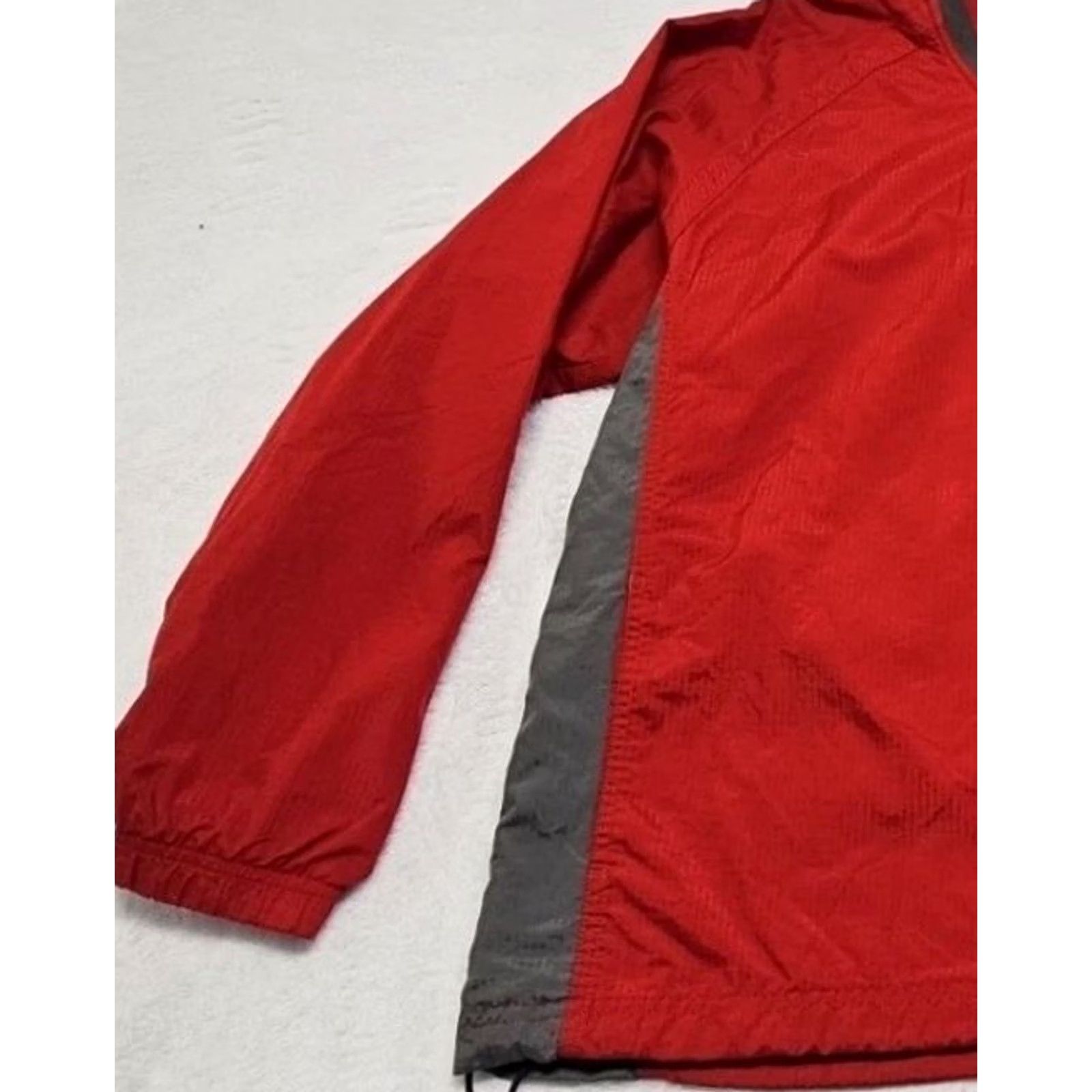 Vintage Cabela’s Pullover Windbreaker Jacket Mens Large Red Gray Nylon V-Neck Zip Drawstring Outdoor Windbreaker Size US L / EU 52-54 / 3 - 4 Thumbnail