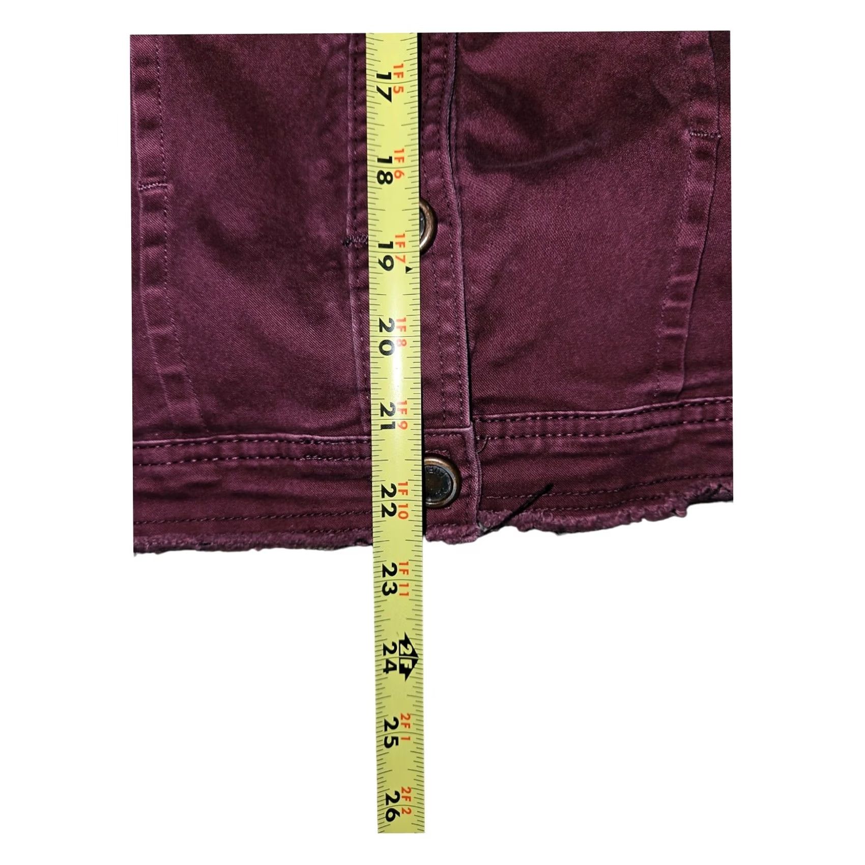 Denime Denim Fueled Jacket Teens XL Long Sleeve Red Denim Regular Casual Pockets Button Front Size XL / US 12-14 / IT 48-50 - 3 Thumbnail