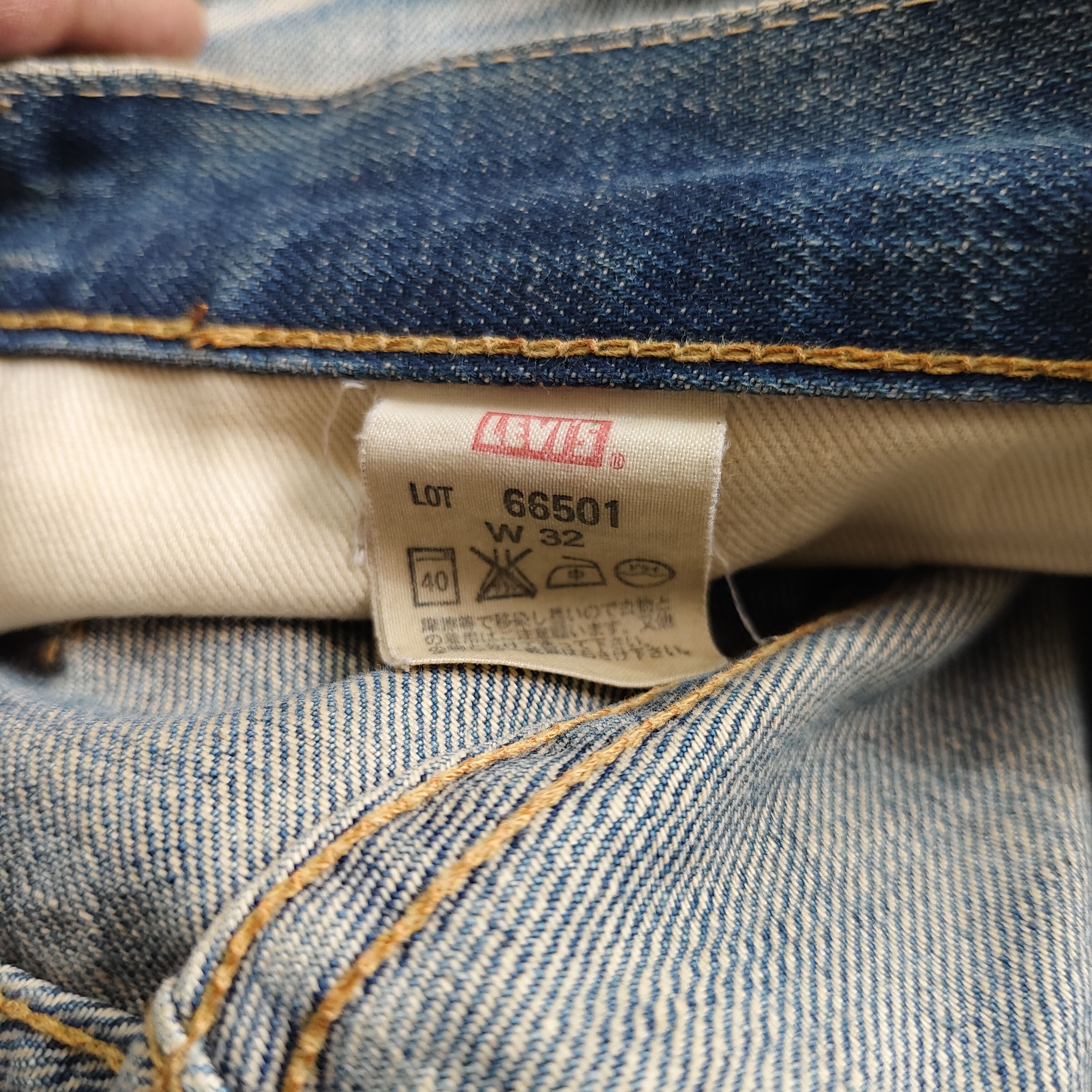 Levi's Vintage Levi's Big E Lot 66501 Distressed Selvedge Jean Size US 30 / EU 46 - 13 Thumbnail