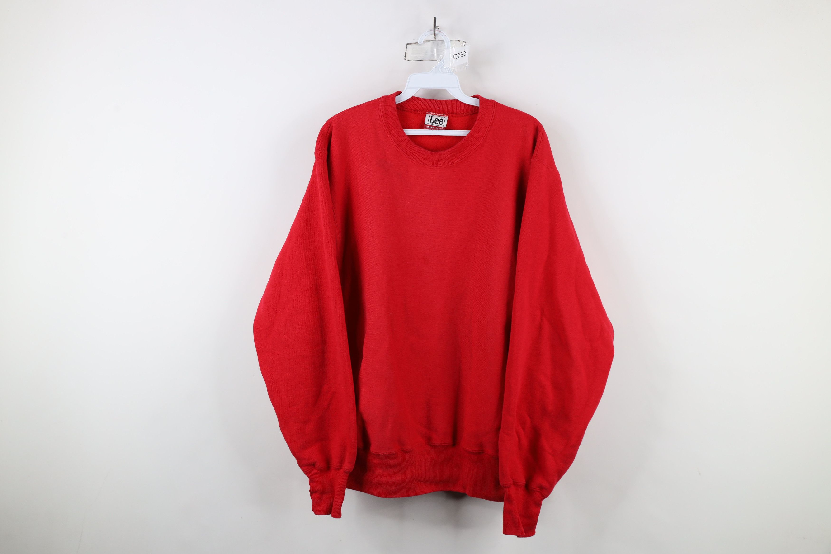 Vintage Vintage 90s Streetwear Heavyweight Cross Weave Sweatshirt Size US L / EU 52-54 / 3 - 1 Thumbnail