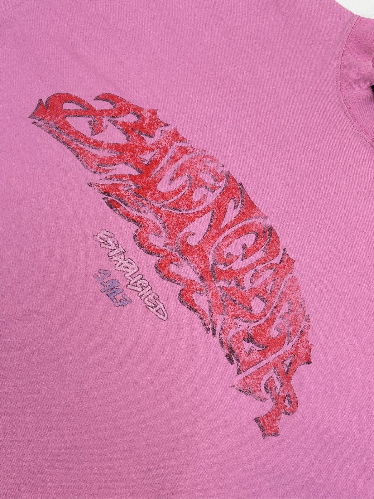 Balenciaga Balenciaga Off Shore Tee Shirt Pink Size US L / EU 52-54 / 3 - 4 Thumbnail
