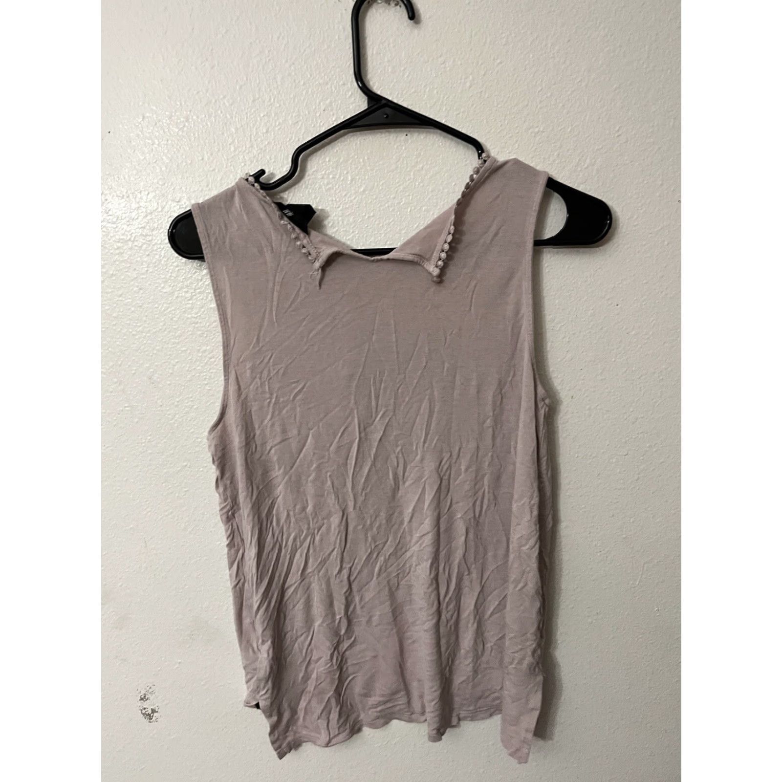 H&M H&M Tank Shirt Women S Beige Purple Sleeveless Pullover Casual Basic Top Size S / US 4 / IT 40 - 2 Thumbnail