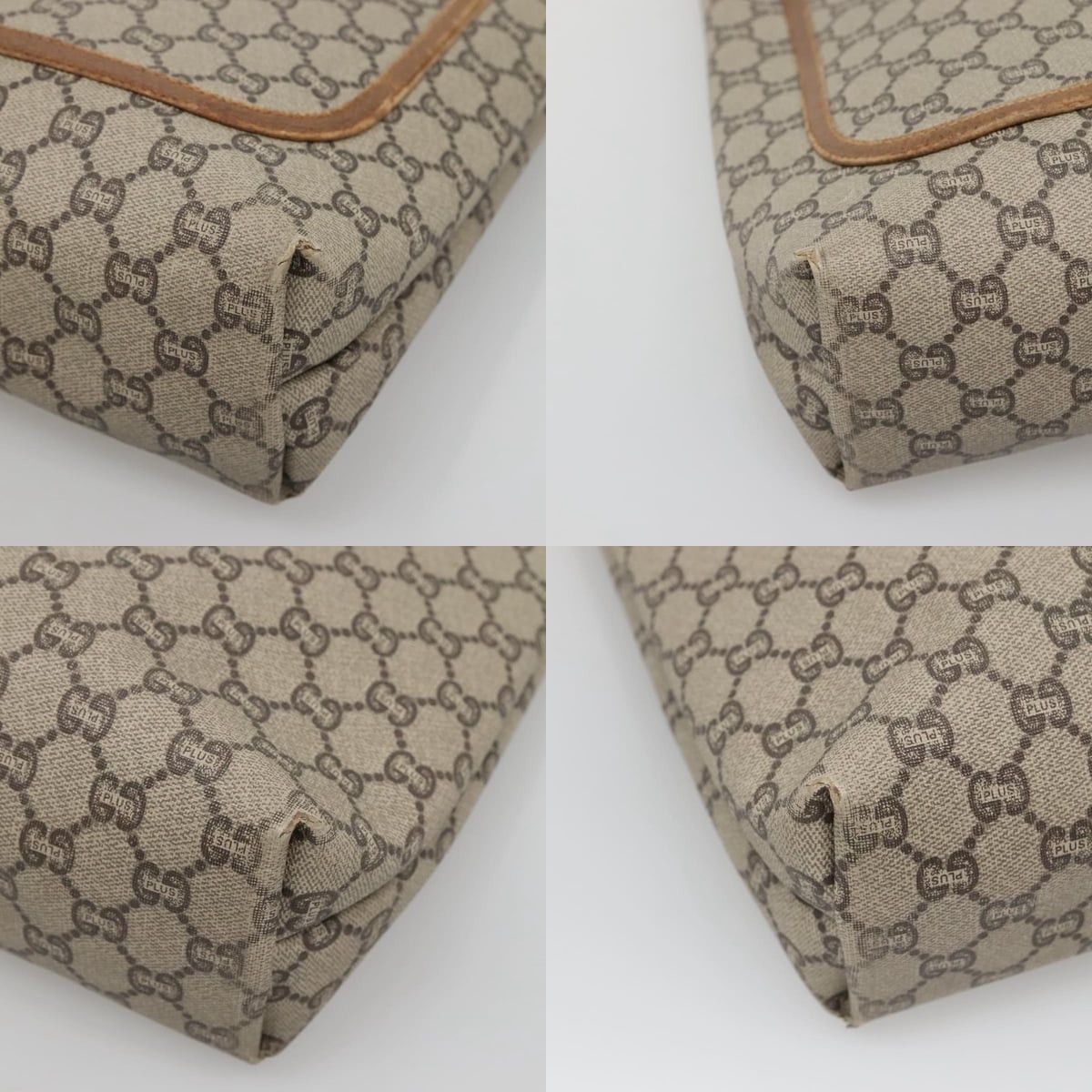 Gucci GUCCI GG Plus Supreme Web Sherry Line Tote Bag Pvc Beige Size ONE SIZE - 10 Thumbnail