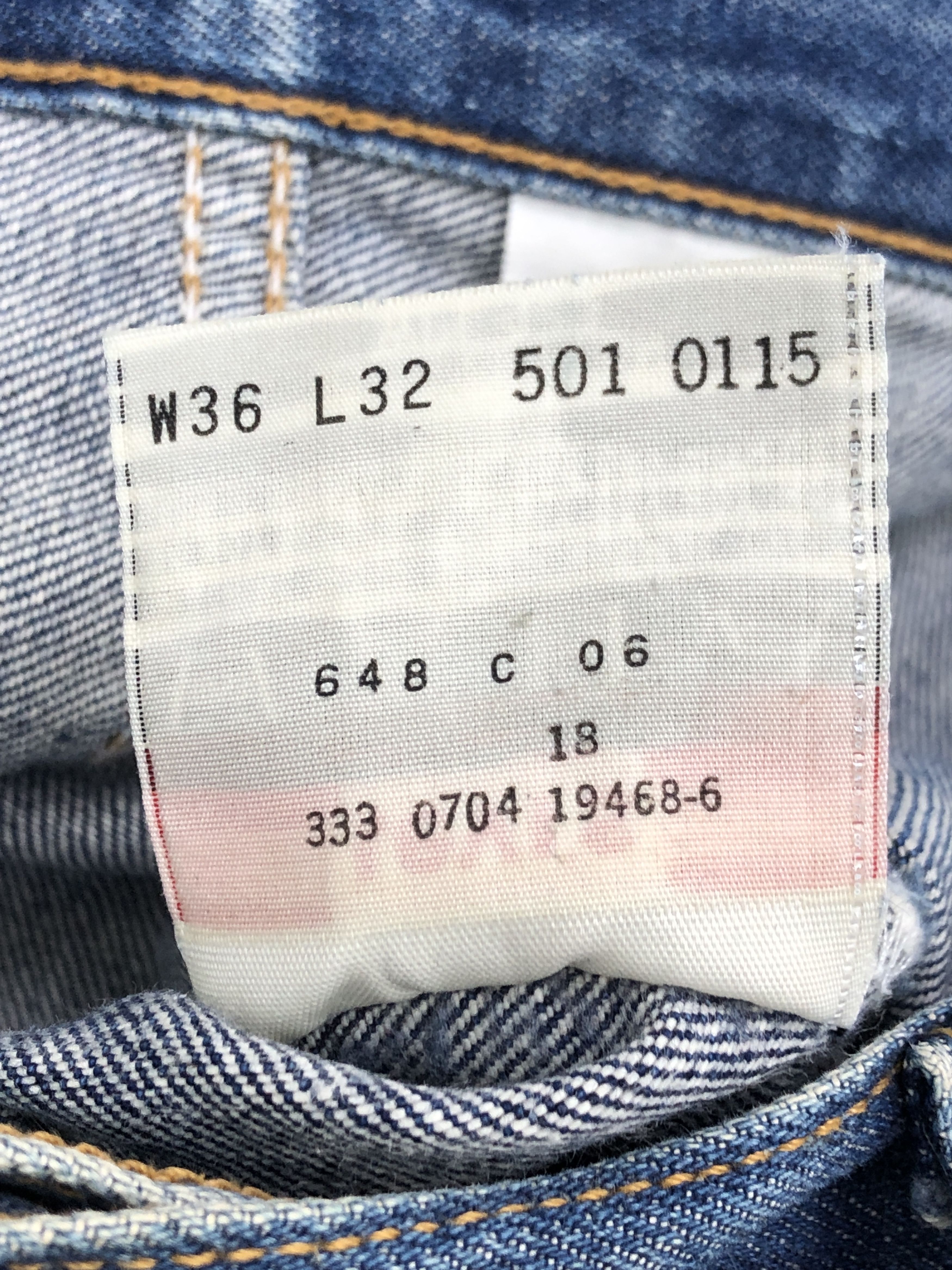 Levi's Distressed Vintage Levis 501 Faded Blue Jeans DP2297 Size US 34 / EU 50 - 10 Thumbnail