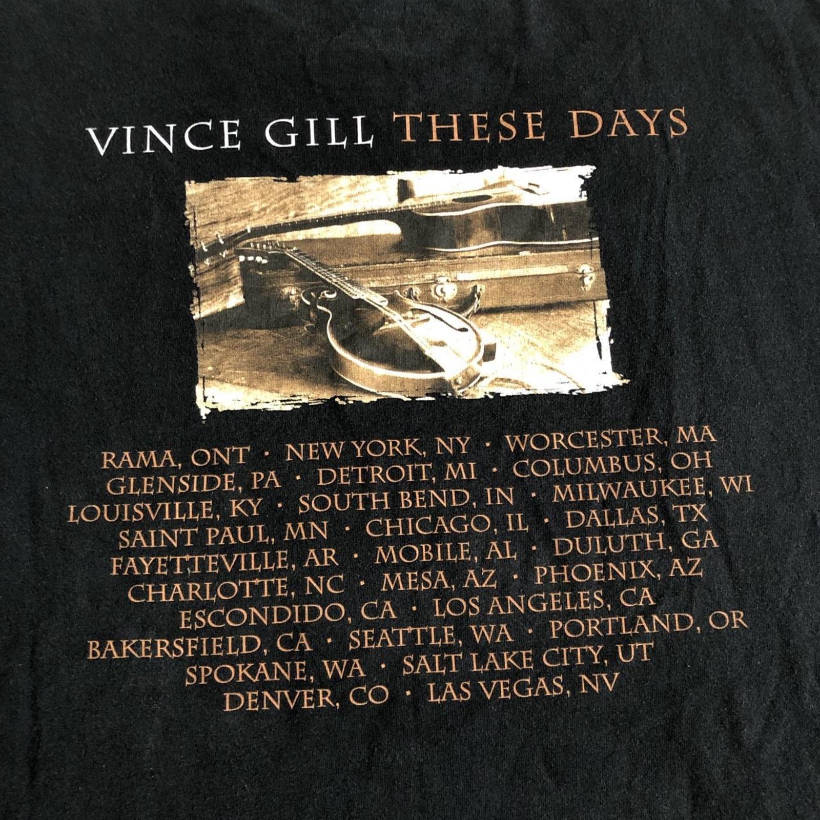 Other Black Vince Gill ‘These Days’ Tour Merch Graphic Tee Size US XL / EU 56 / 4 - 4 Thumbnail