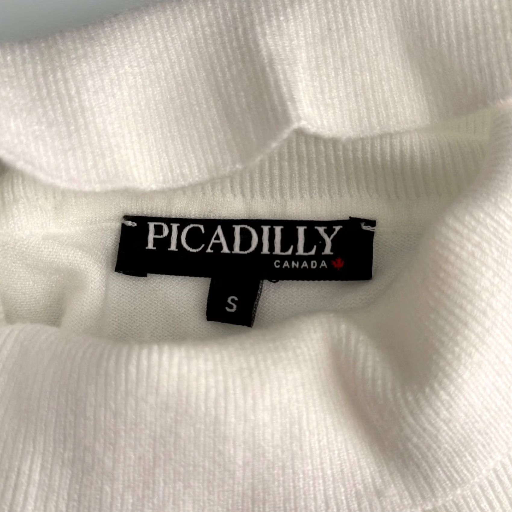 Vintage Picadilly Canada Top Womens S White Sleeveless Turtleneck Knit Shell Minimalist Size S / US 4 / IT 40 - 6 Thumbnail