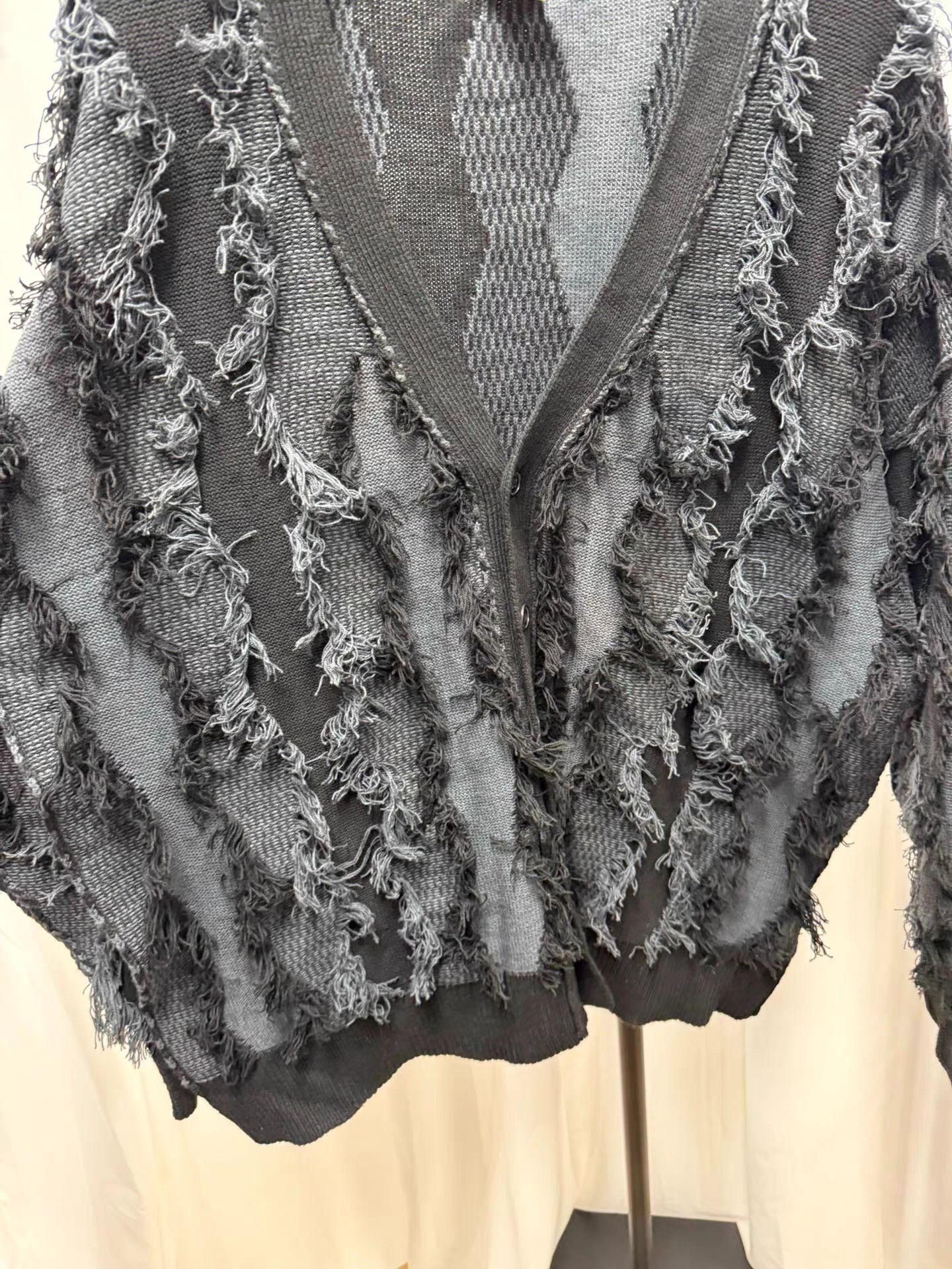 Issey Miyake Issey miyake men 80s Fuzzy Stripe Cardigan K20 Size US S / EU 44-46 / 1 - 6 Thumbnail