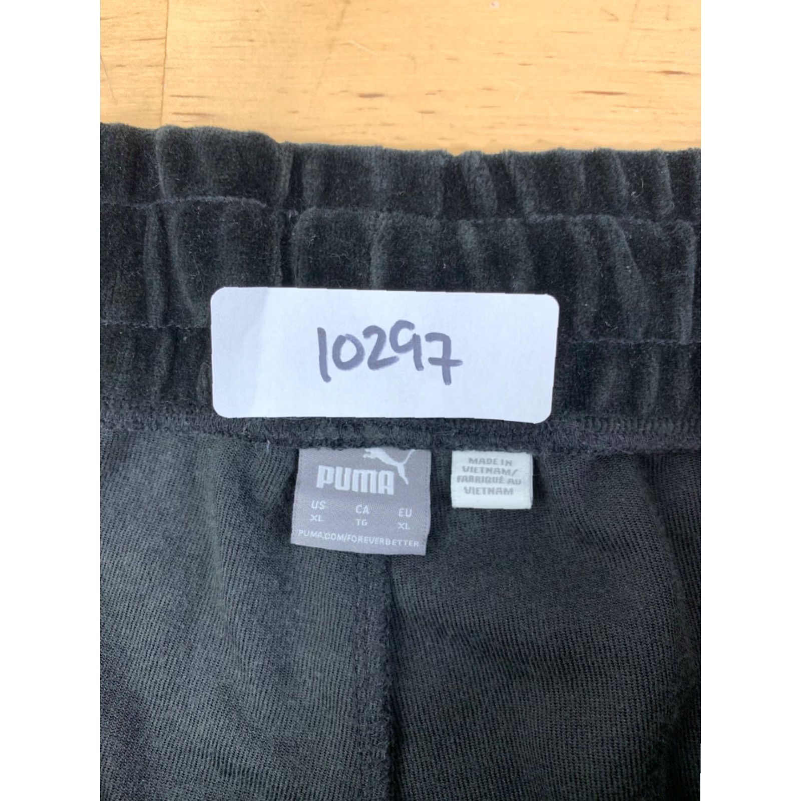 Puma Puma Velour Track Pants Womens XL Forrest Green Wide-Leg Drawstring Pants Size 40" / US 18 - 3 Thumbnail