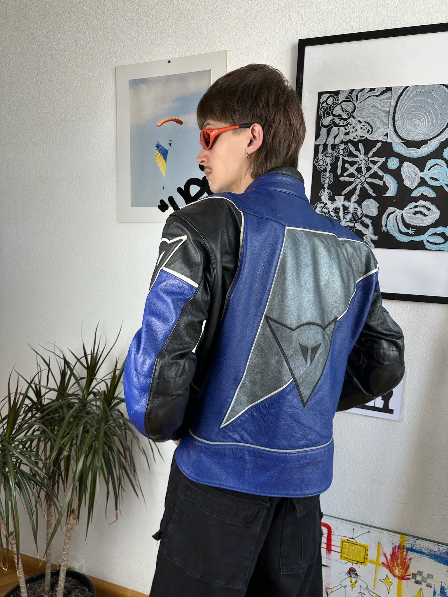 Dainese Vintage Dainese leather jacket moto biker punk tribal 90s Size US XL / EU 56 / 4 - 21 Thumbnail