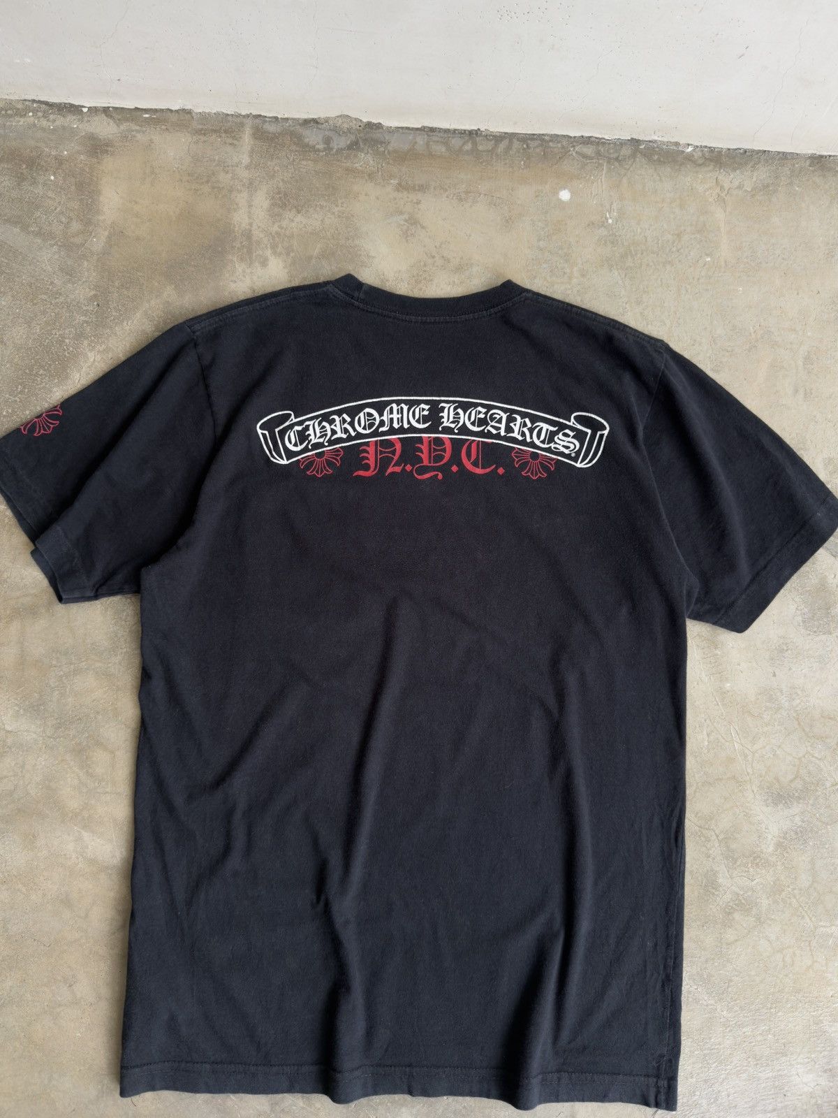 Chrome Hearts Chrome Hearts NYC Exclusive scroll logo tshirt black Size US M / EU 48-50 / 2 - 1 Thumbnail