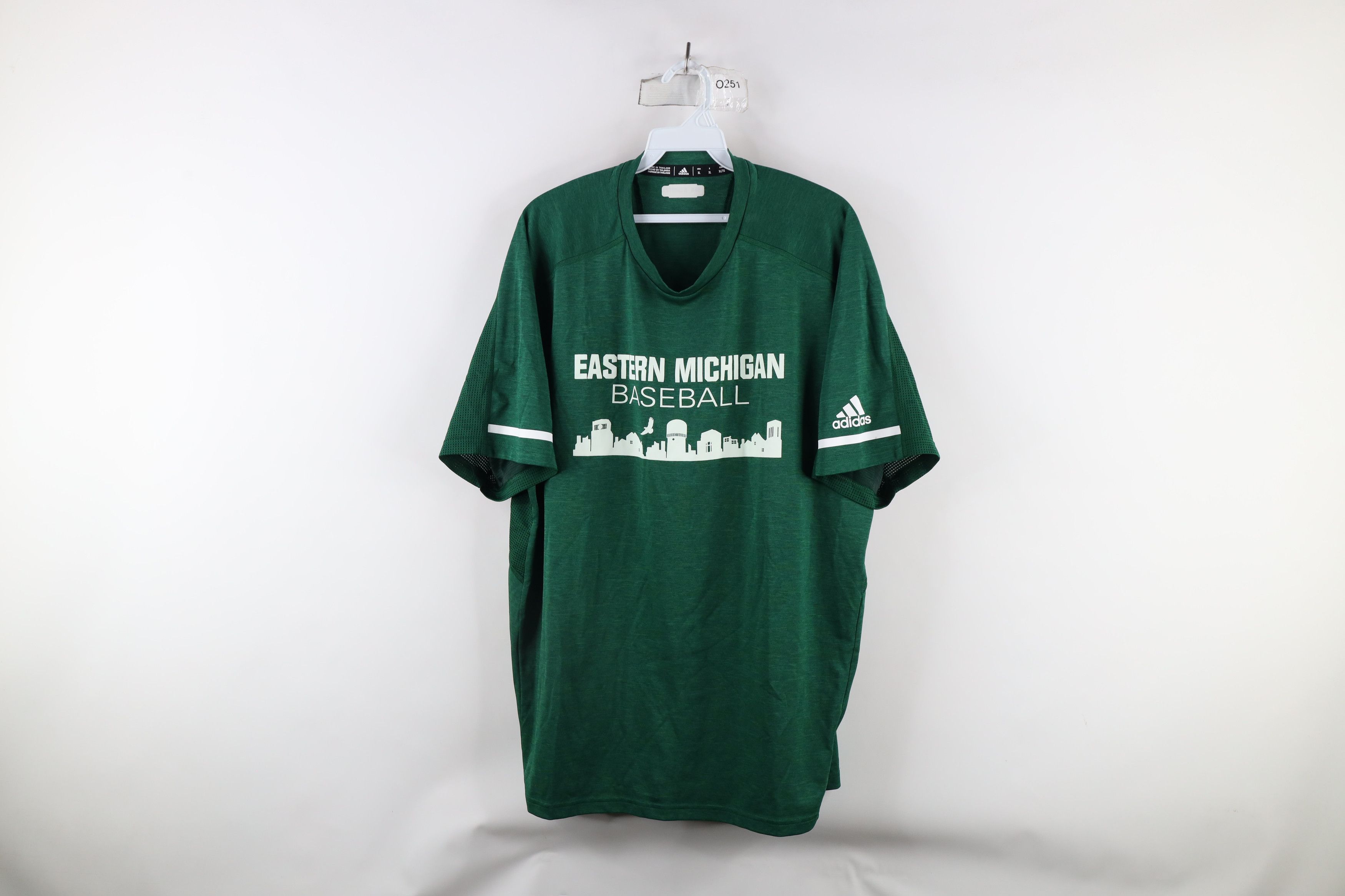 Adidas × Vintage Adidas Eastern Michigan University Baseball T-Shirt Green Size US XL / EU 56 / 4 - 1 Thumbnail