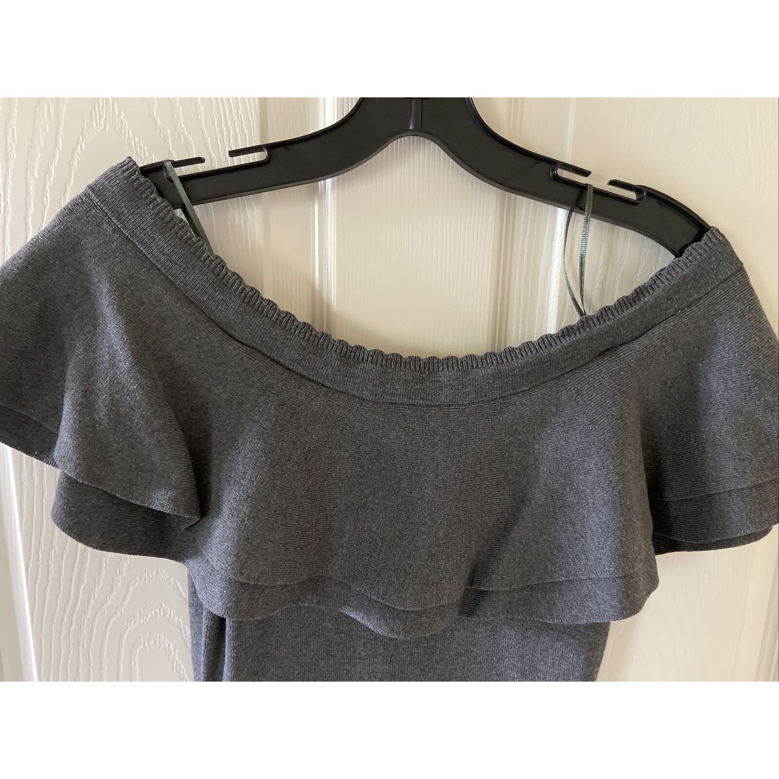 Other Endless Rose Women's Knit Bodycon Dress Gray S Off Shoulder Size S / US 4 / IT 40 - 4 Thumbnail