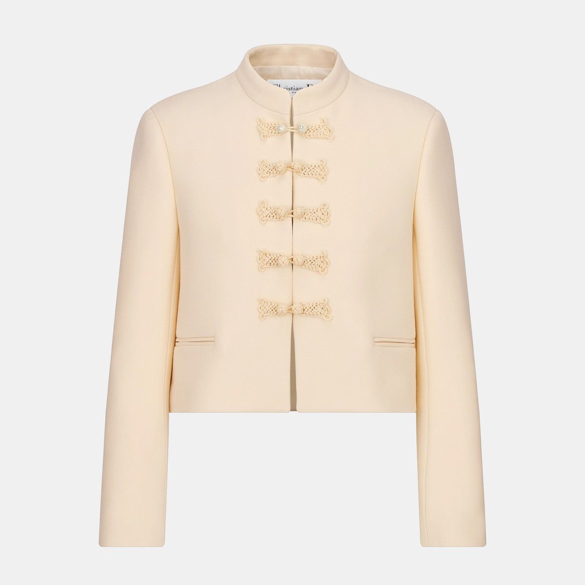 o1bcso1str0225 Jacket with Brandenburg Closure in Ecru