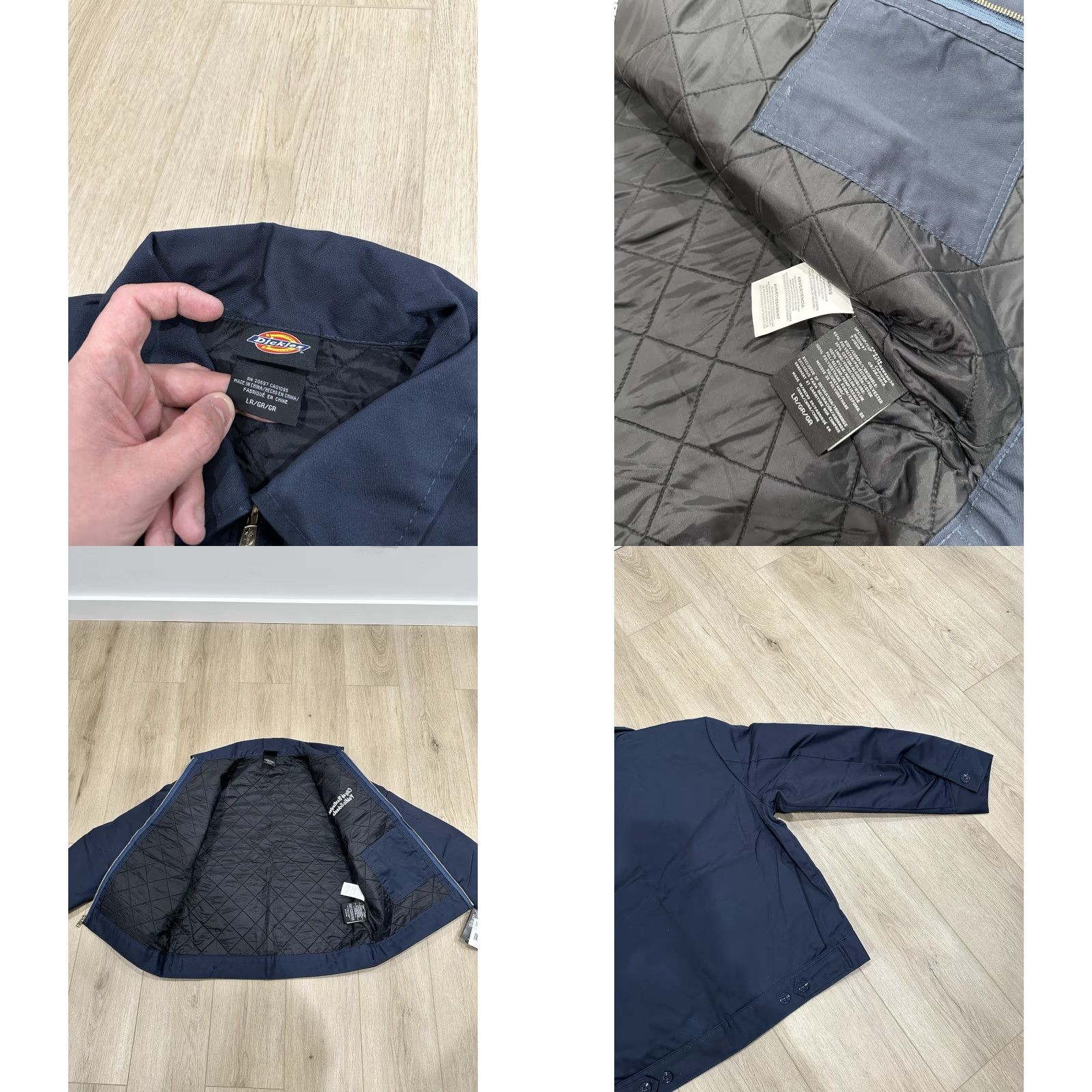 Dickies Dickies Eisenhower Jacket Mens L Blue Quilted Logo Patch Insulated Workwear Bomber Jacket Size US L / EU 52-54 / 3 - 8 Thumbnail