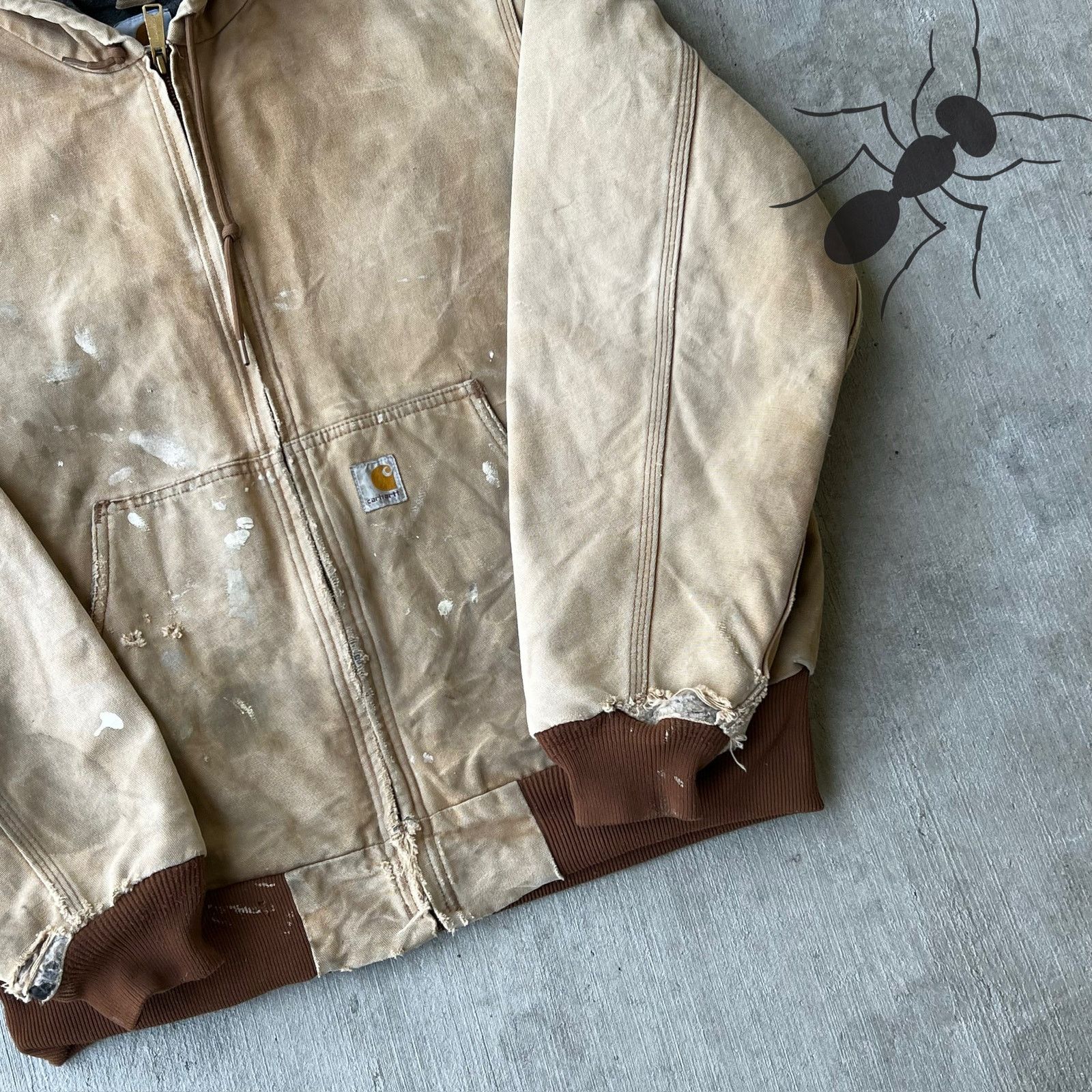 Carhartt × Vintage Carhartt J158 BRN brown hooded work wear jacket Size US L / EU 52-54 / 3 - 2 Thumbnail