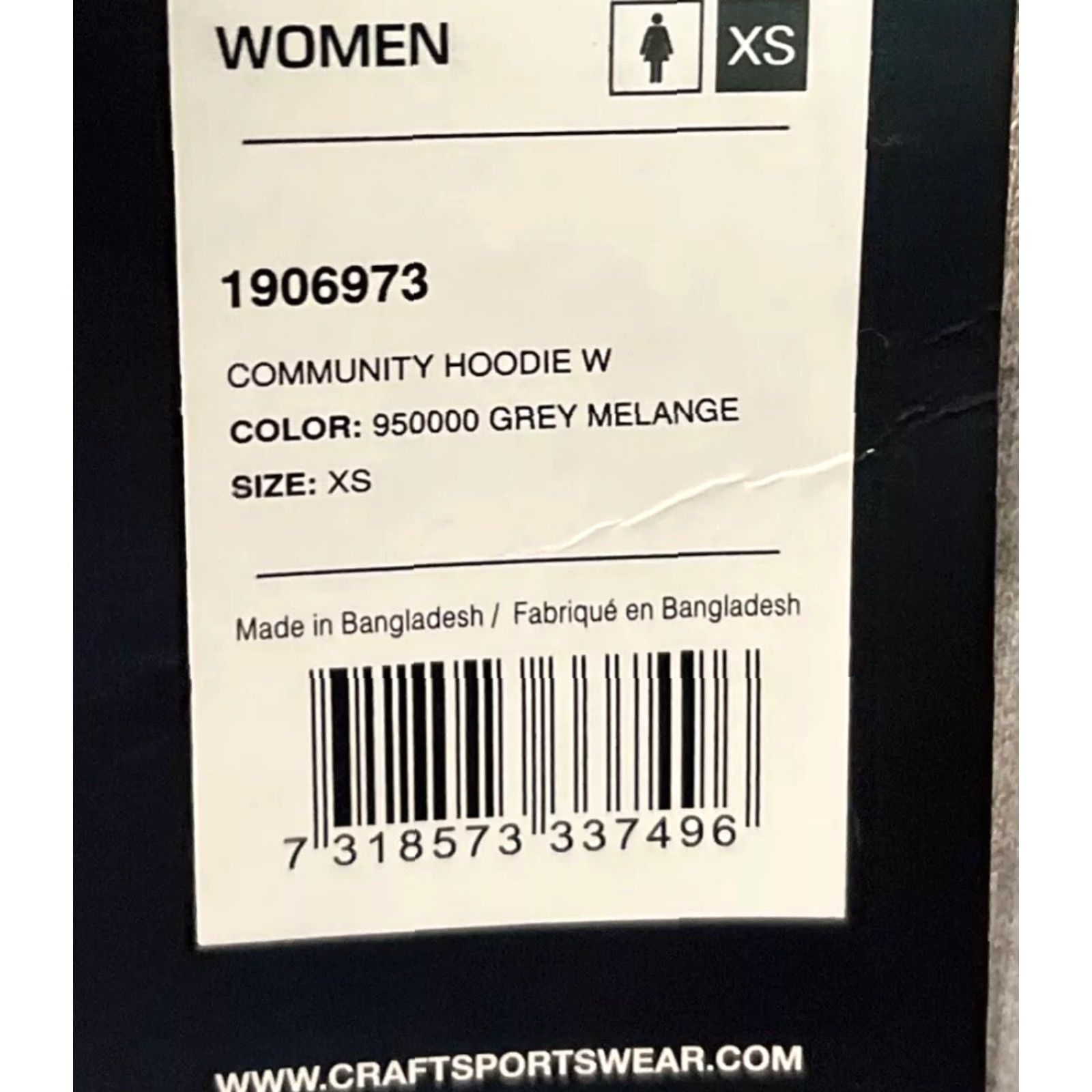 Vintage CRAFT Hoodie Women's XS Gray Black Skull Crossbones Pullover Hooded Pockets New XS Activewear Sweatshirt Girls Ladies Size XS / US 0-2 / IT 36-38 - 5 Thumbnail
