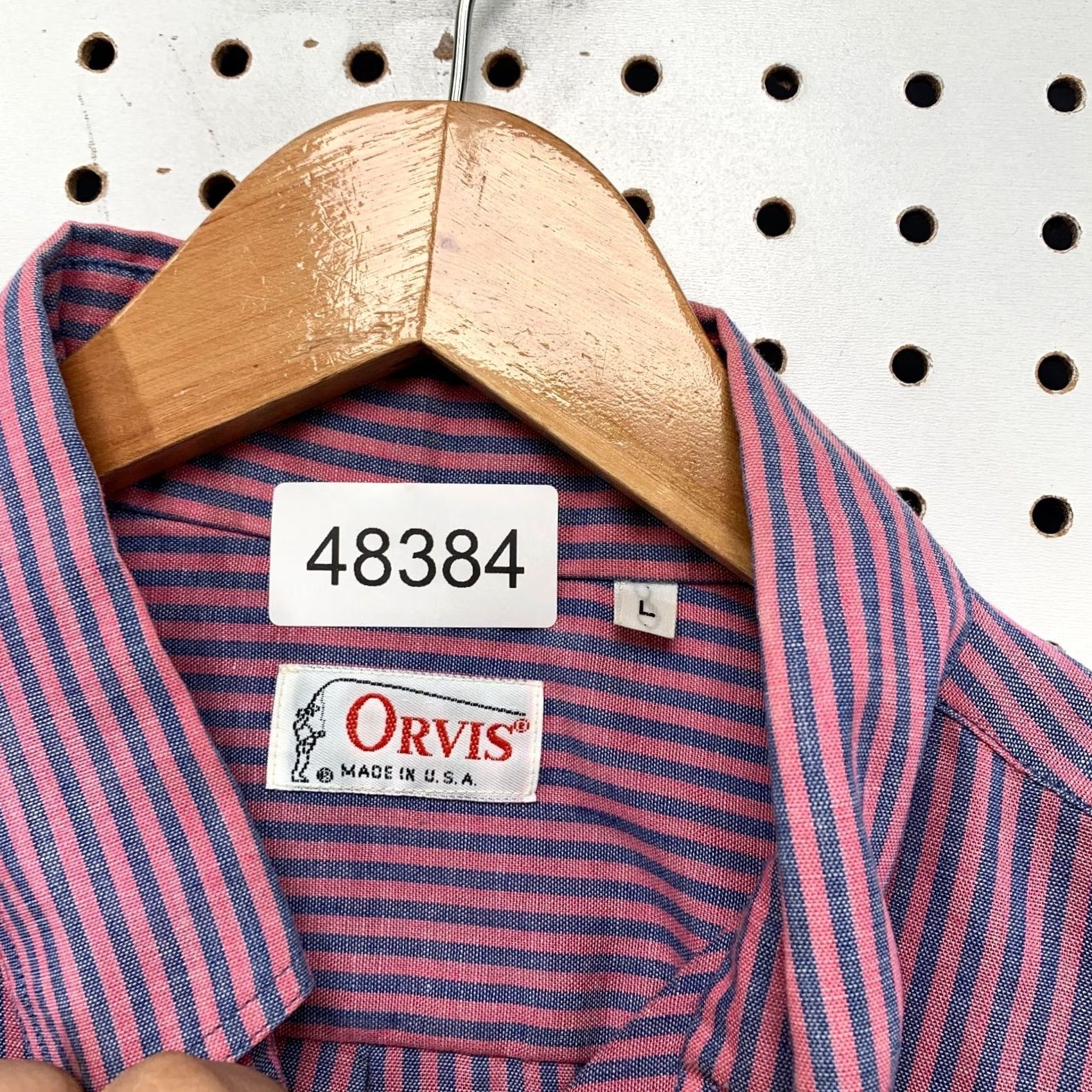 Orvis VINTAGE Orvis Button-Down Shirt Mens L Blue Red Striped Made USA Shirt Mens L Blue Red Striped Orvis Size US L / EU 52-54 / 3 - 3 Thumbnail