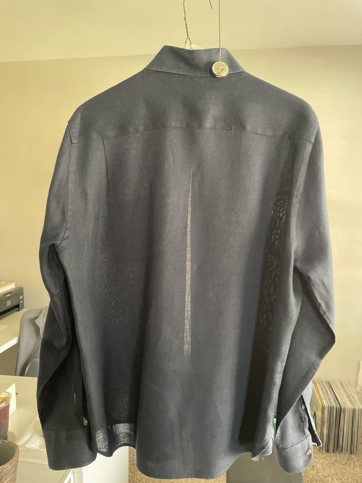 Mango Mango - Classic Dark Navy - Linen Button Down - XS Size US XS / EU 42 / 0 - 2 Thumbnail