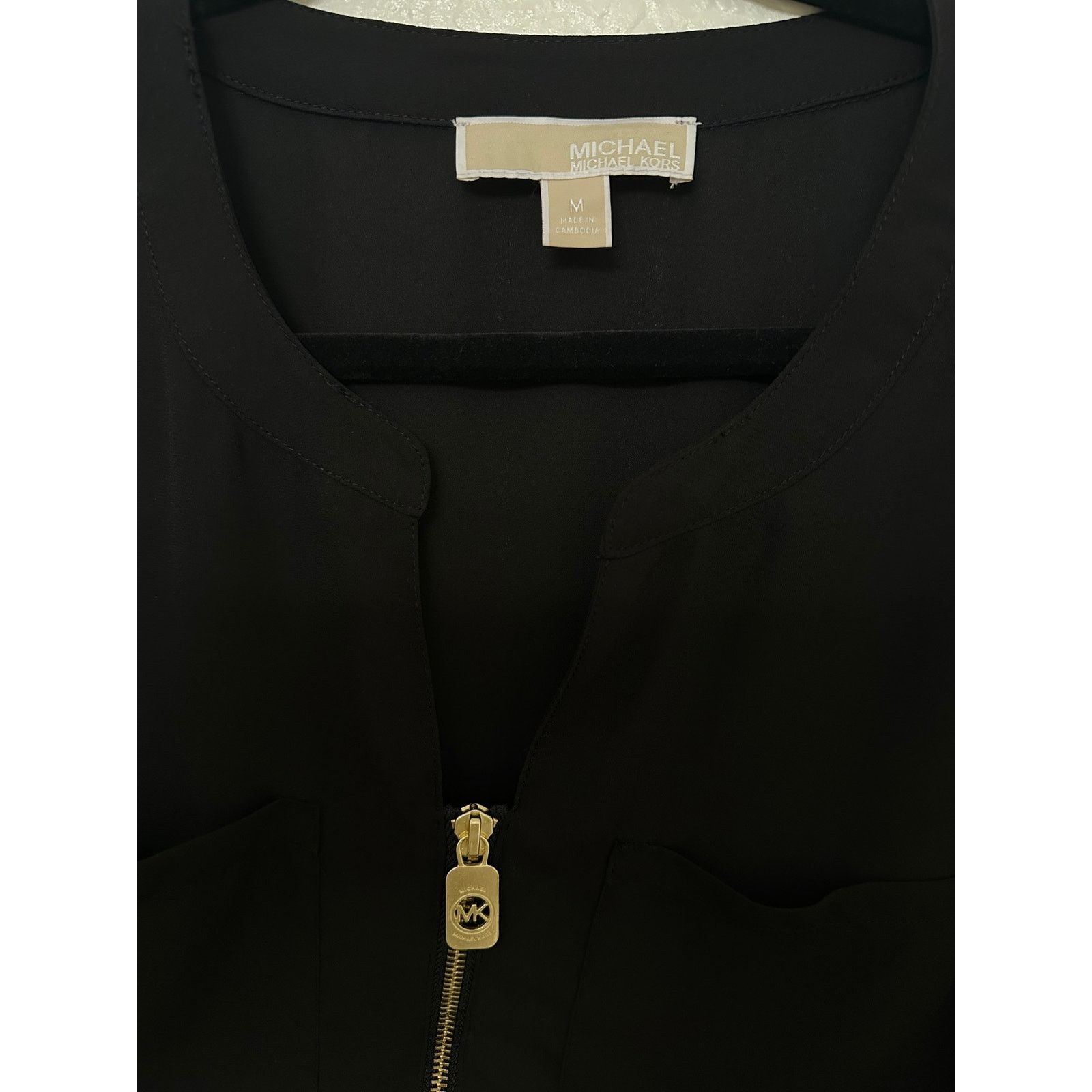 Michael Kors Michael Kors Front-Zip Blouse SZ M Size M / US 6-8 / IT 42-44 - 4 Thumbnail
