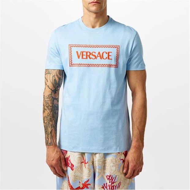 Versace o1g2r1mq0824 Logo T-Shirts in Blue Size US L / EU 52-54 / 3 - 3 Thumbnail